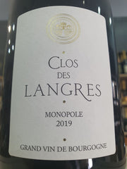 Clos Des Langres "Monopole" Rouge 2019 Domaine D'Ardhuy