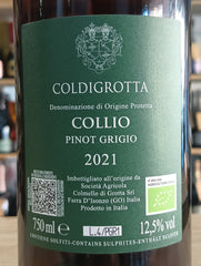 Pinot Grigio Ramato Coldigrotta 2021 Collio DOP Colmello di Grotta
