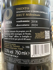 Opera TrentoDoc Brut 2018 Viticoltori in Valdicembra