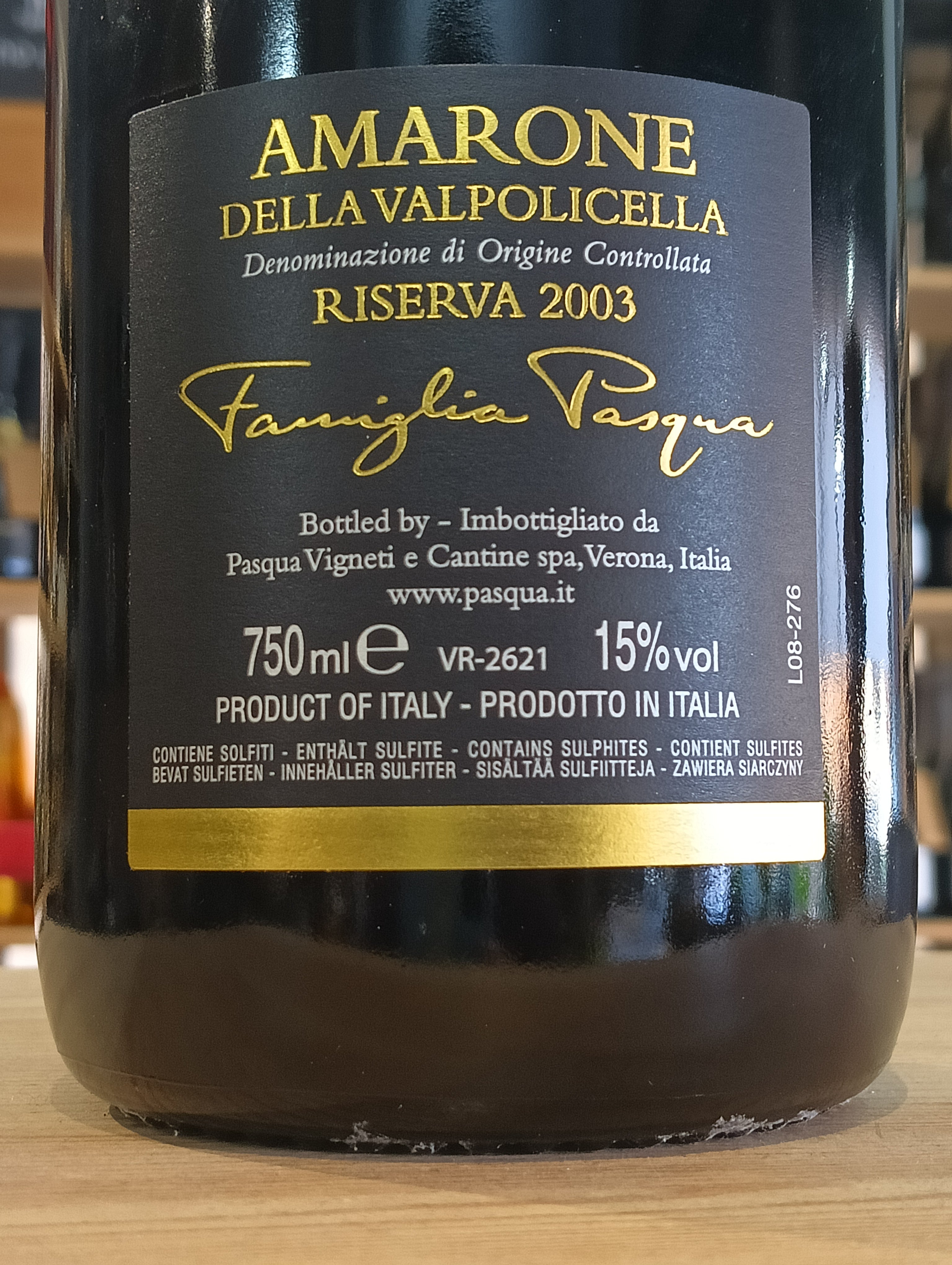 Amarone Riserva 2003 Pasqua (Confezione)