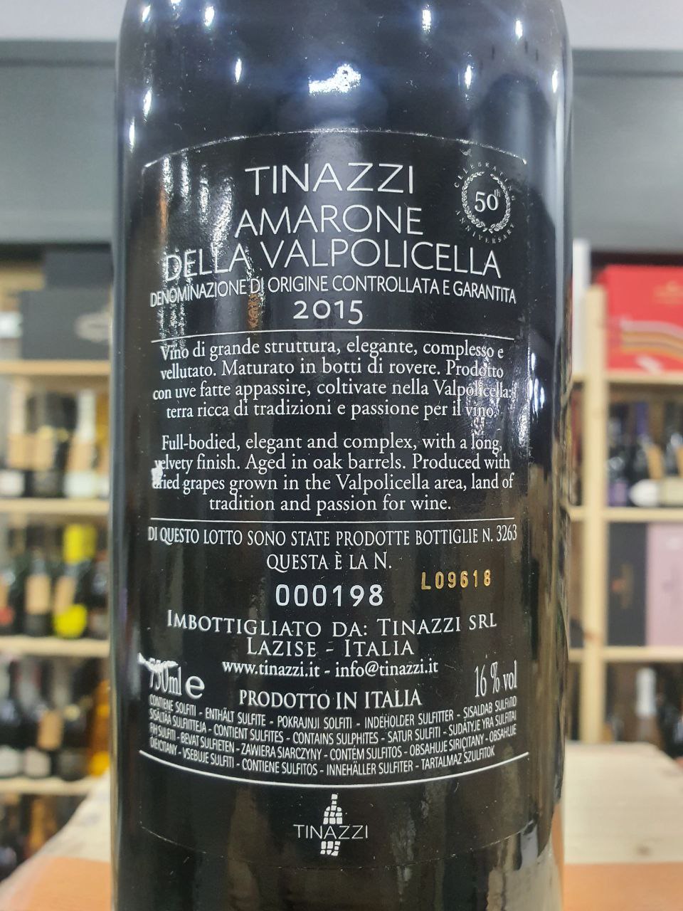 Tinazzi - Amarone Della Valpolicella 50° Anniversario 2015