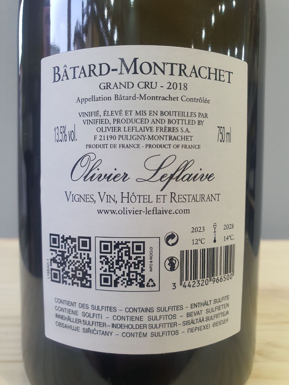 Bâtard-Montrachet Grand Cru 2018 - Olivier Leflaive