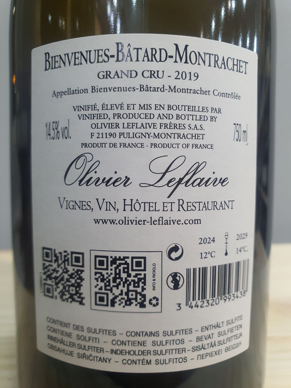 Bienvenues-Bâtard-Montrachet Grand Cru 2019 - Olivier Leflaive