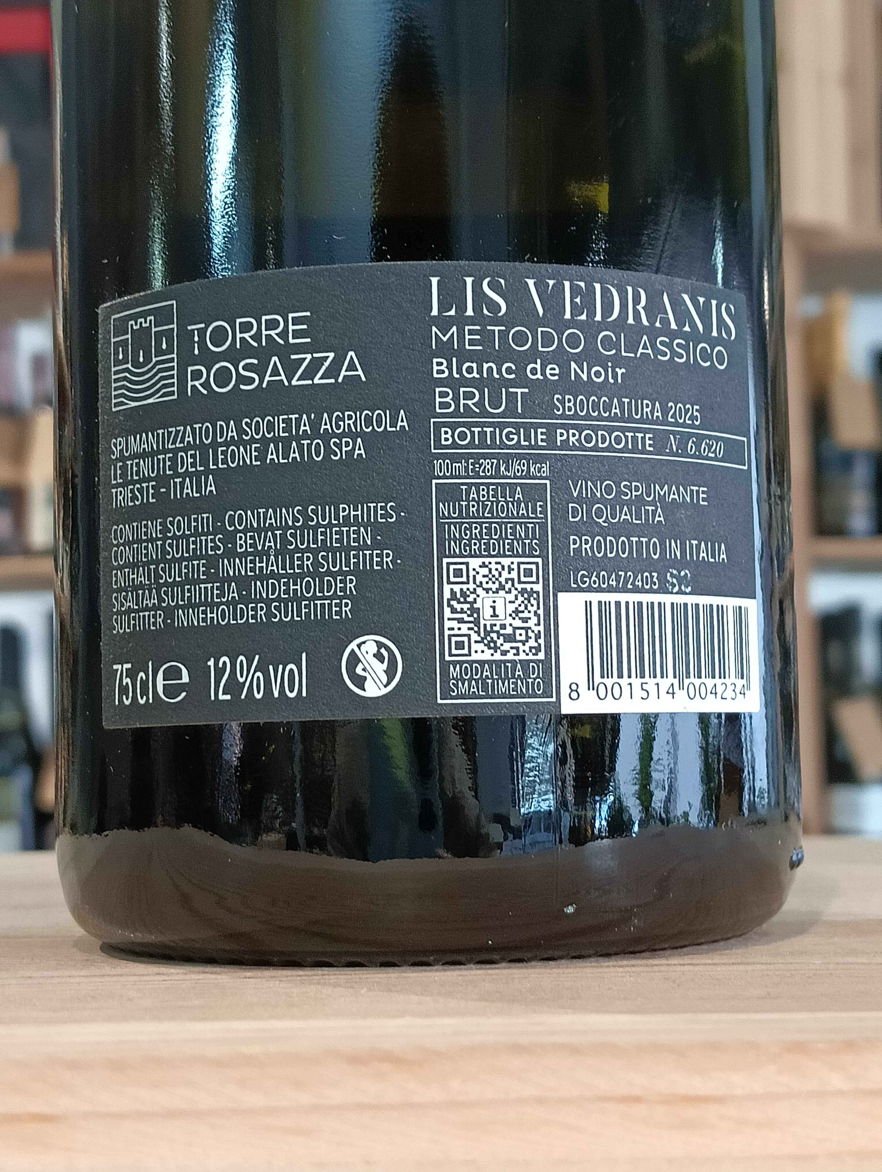 Blanc de Noir Metodo Classico Brut Lis Vedranis Torre Rosazza