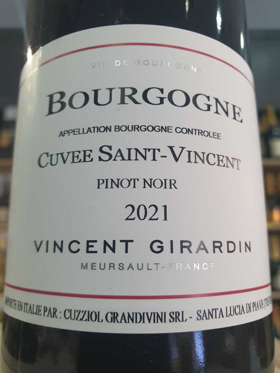 Bourgogne Rouge "Cuvée Saint Vincent" 2021 - Vincent Girardin