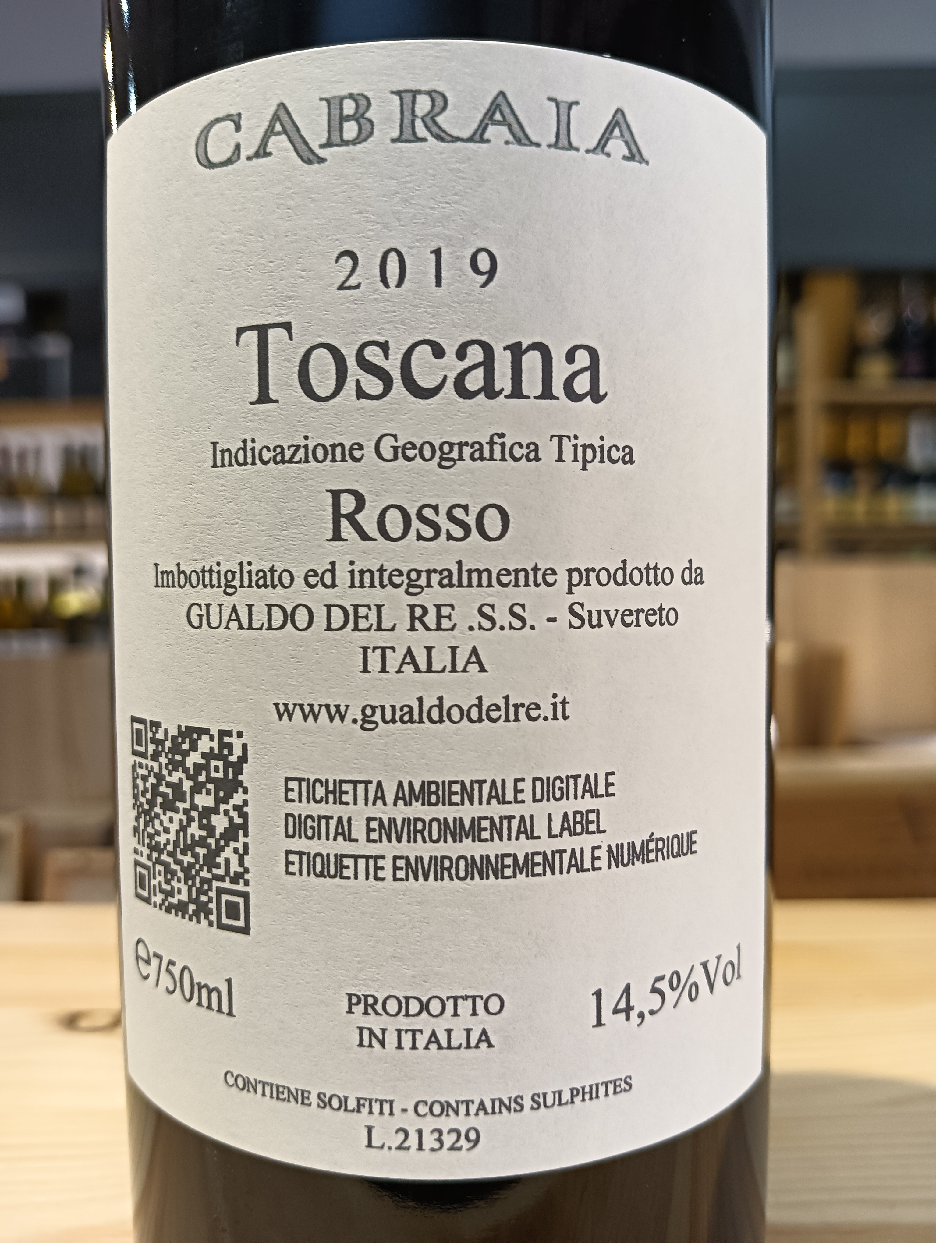 Cabraia 2019 Toscana IGT Rosso - Gualdo del Re