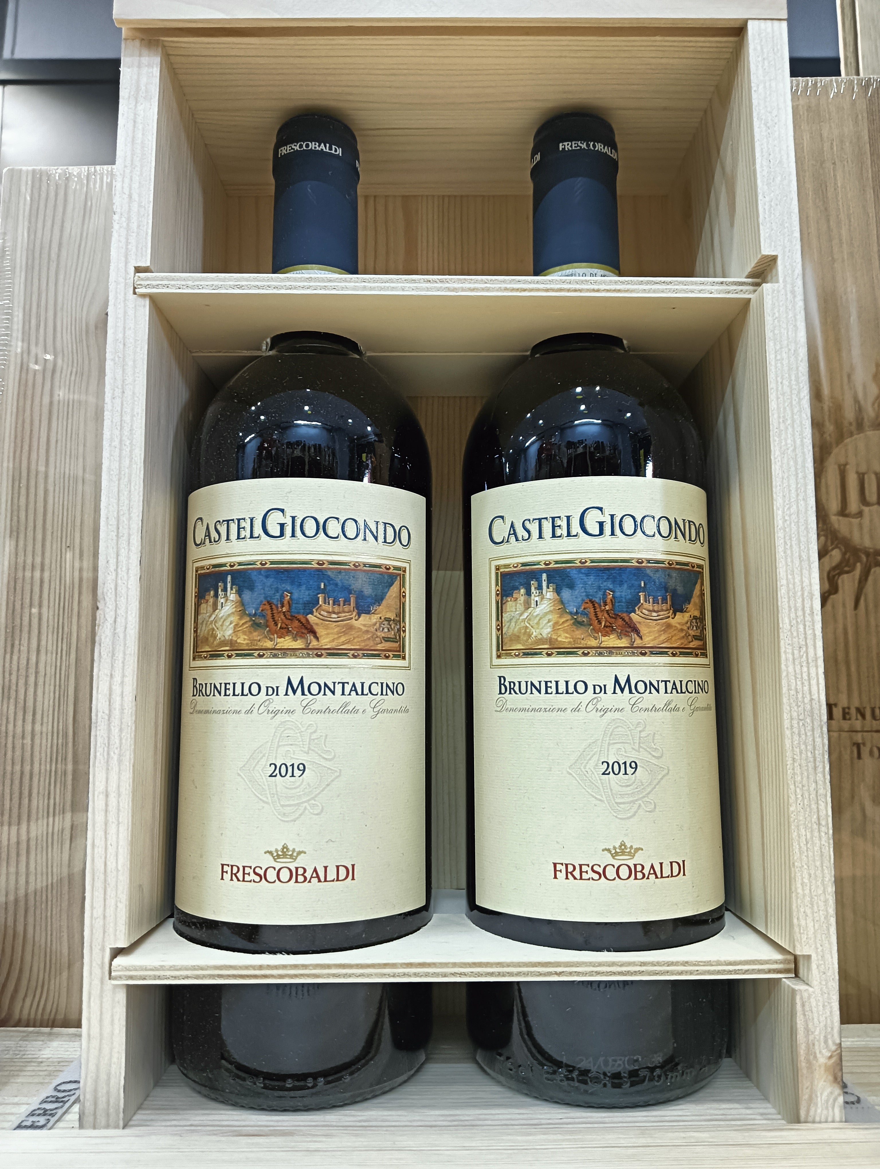 Cassetta Legno 2 Bott. Brunello di Montalcino CastelGiocondo 2019