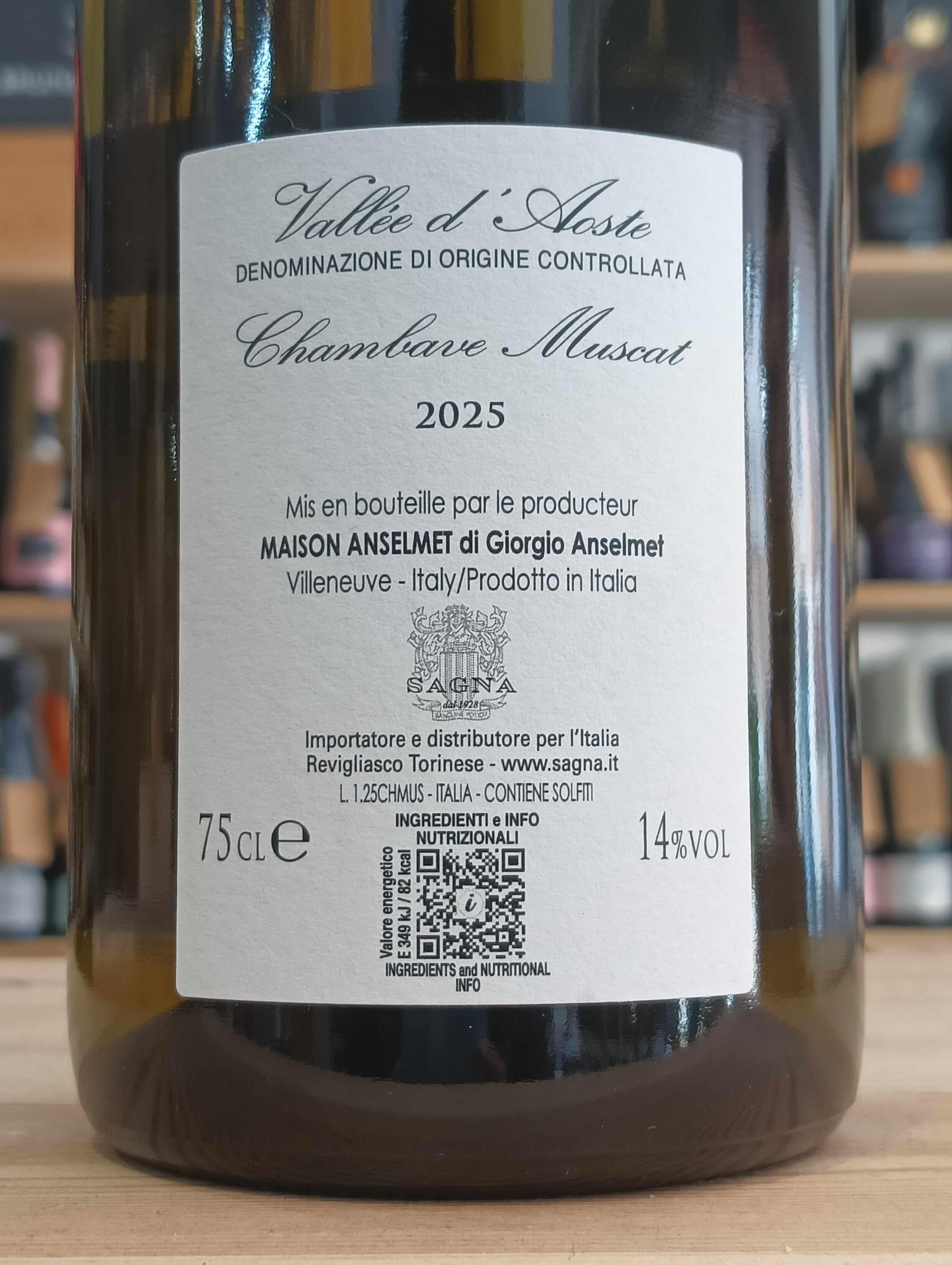 Chambave Muscat 2025 Valle d'Aosta DOC Anselmet