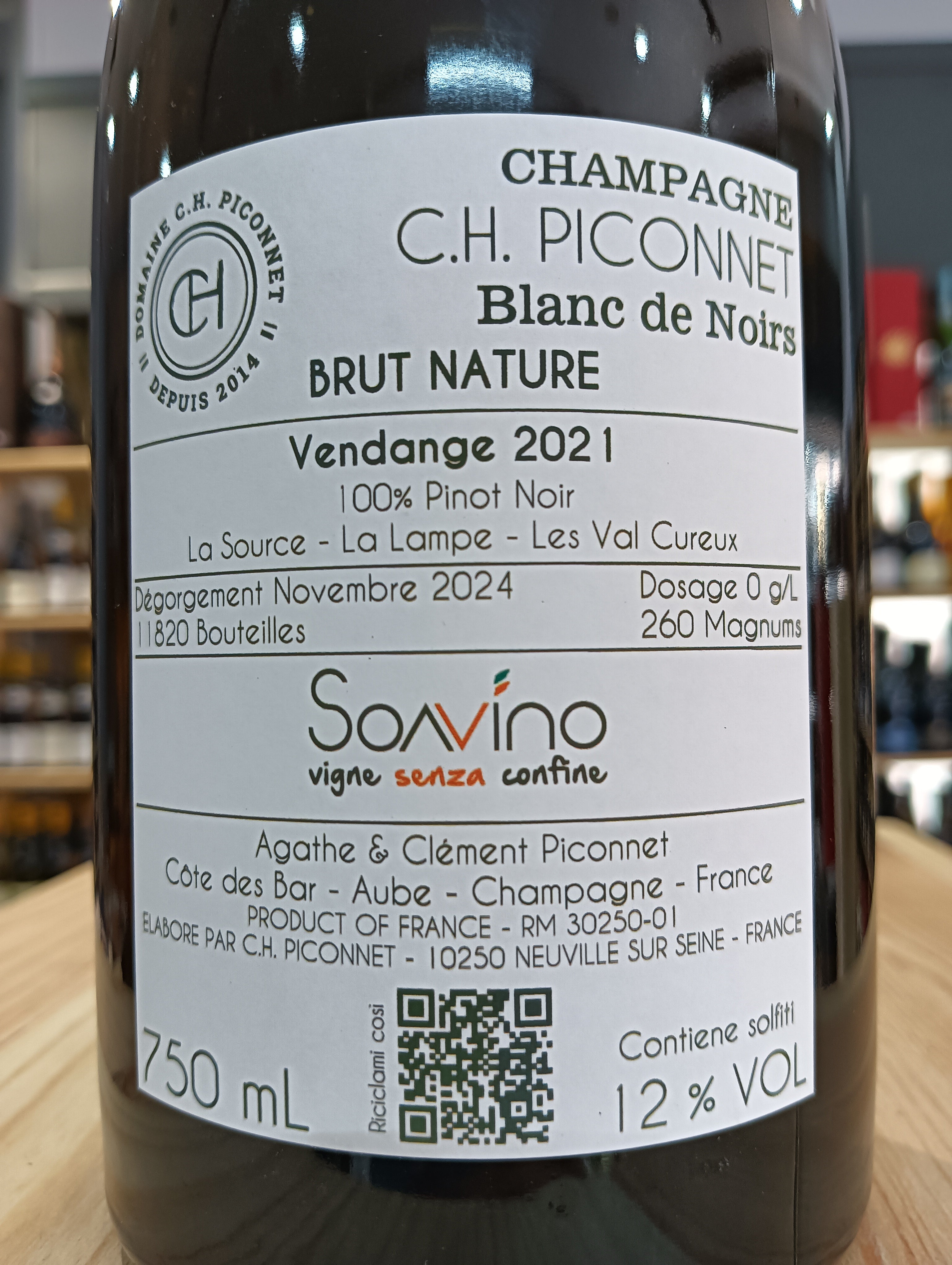 Champagne C.H. Piconnet Blanc de Noirs Brut Nature