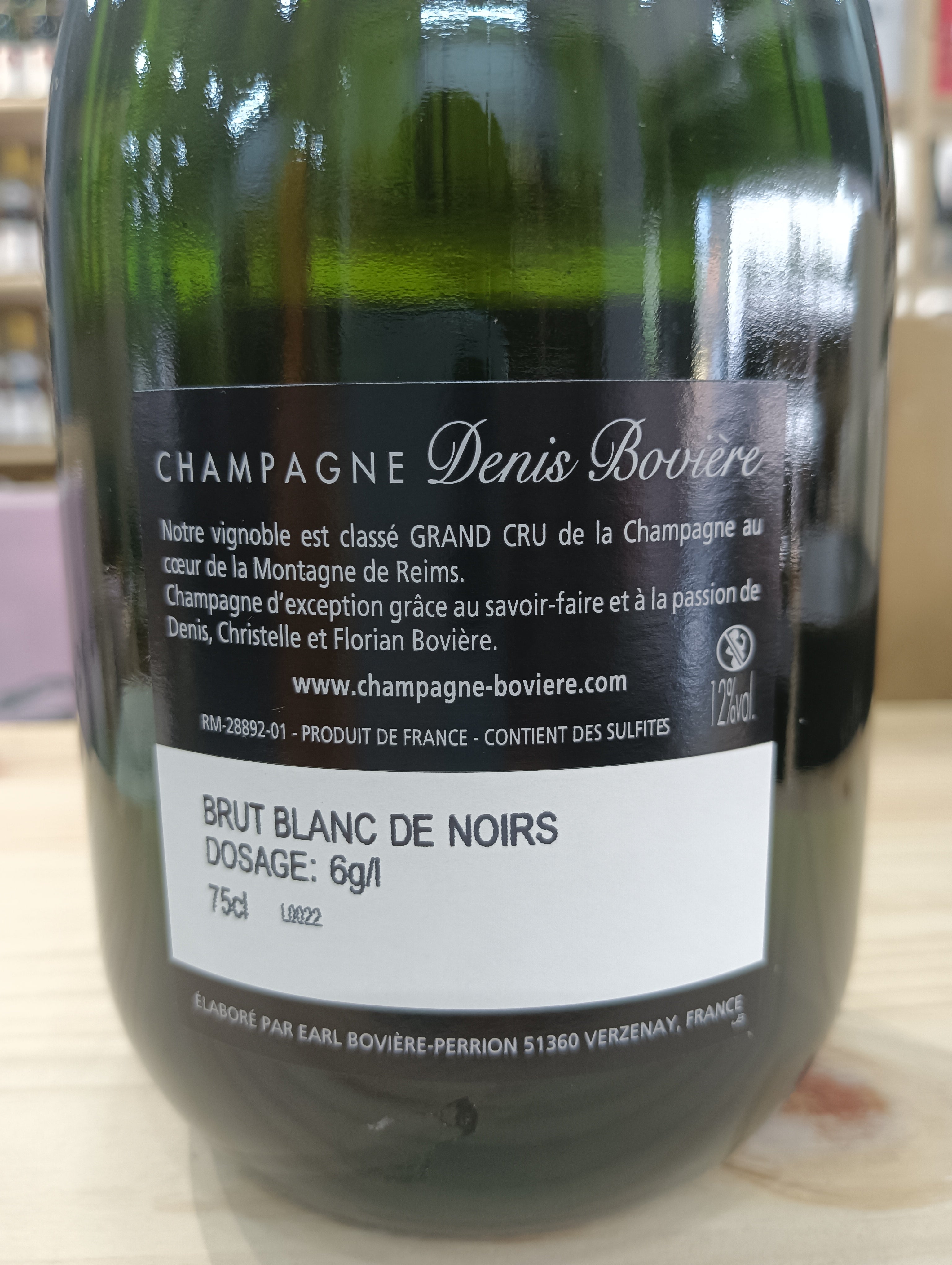 Champagne Denis Bovière Blanc de Noir Grand Cru