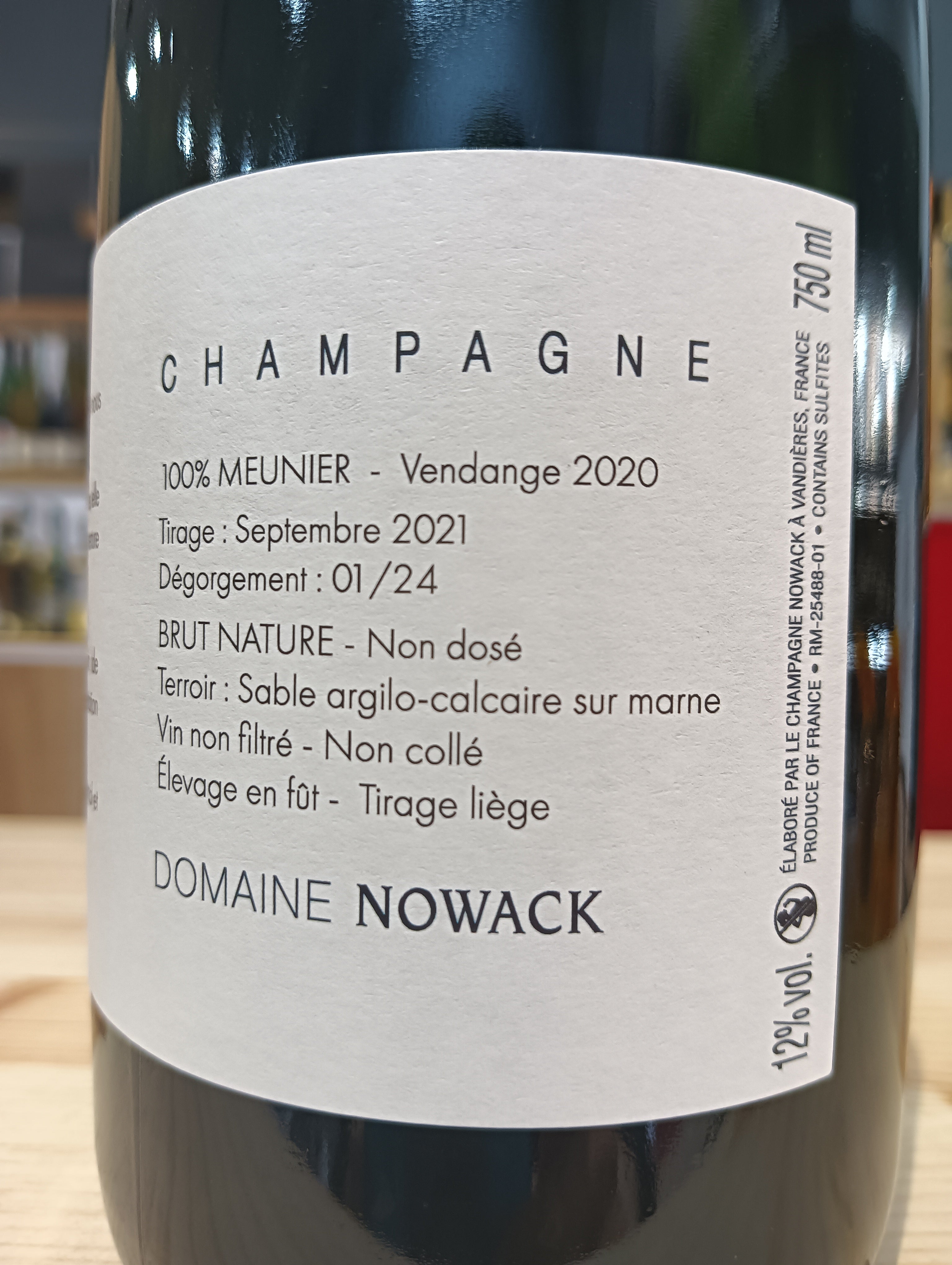 Champagne "Fontinette" Brut Nature - Domaine Nowack