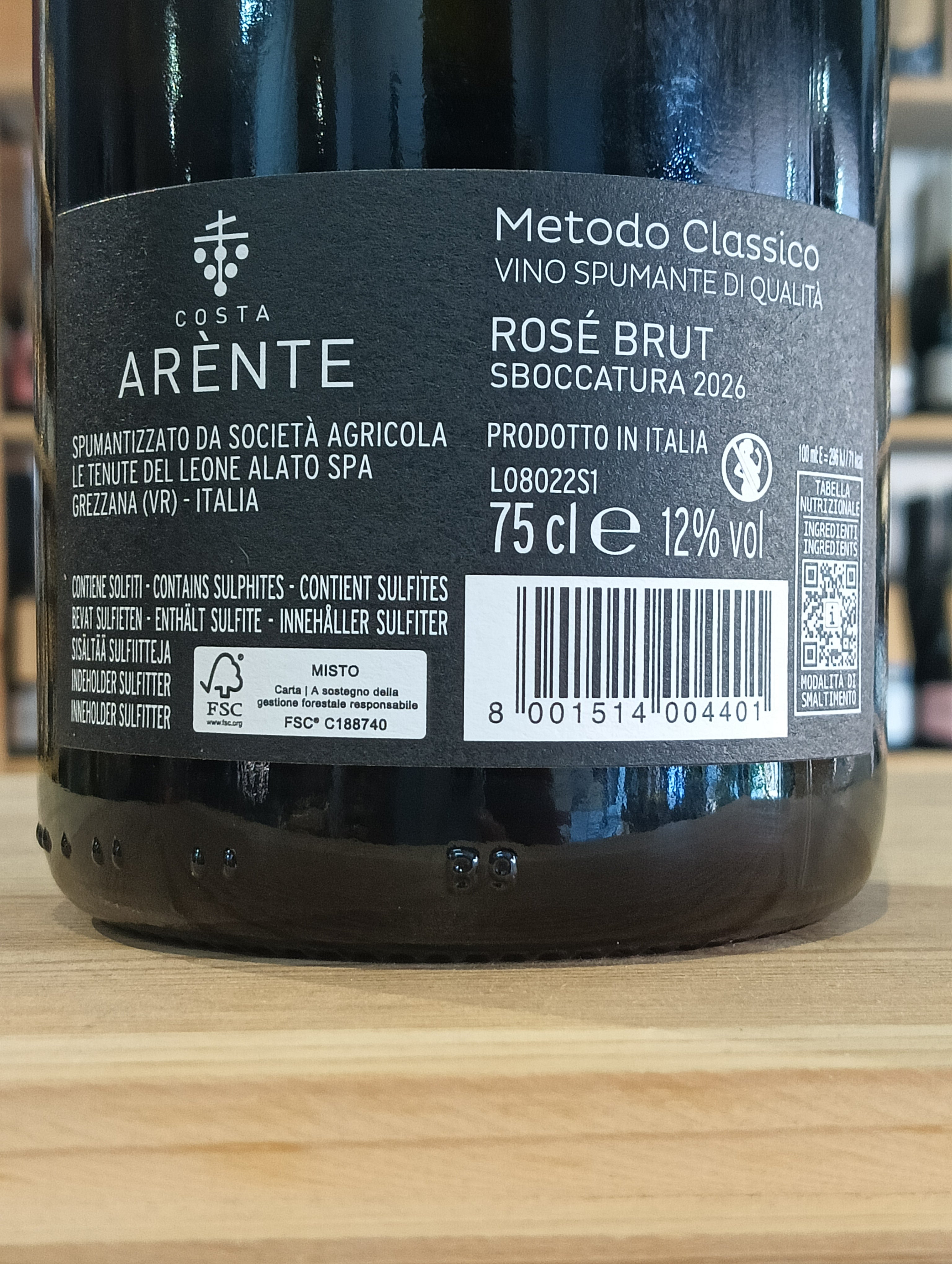 Corvina Metodo Classico Rosé Brut Costa Arente