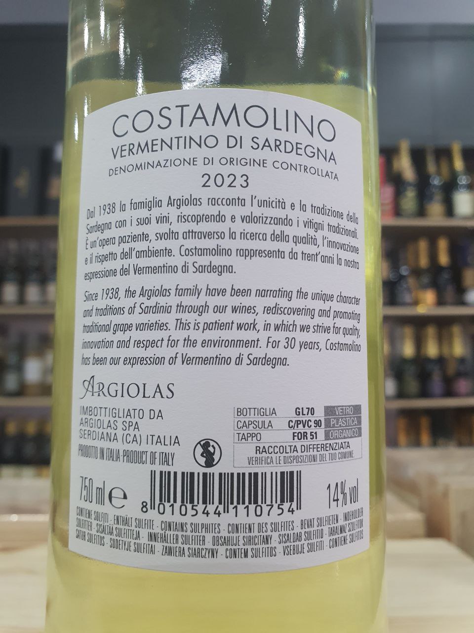 Costamolino 2023 Vermentino di Sardegna DOC - Argiolas