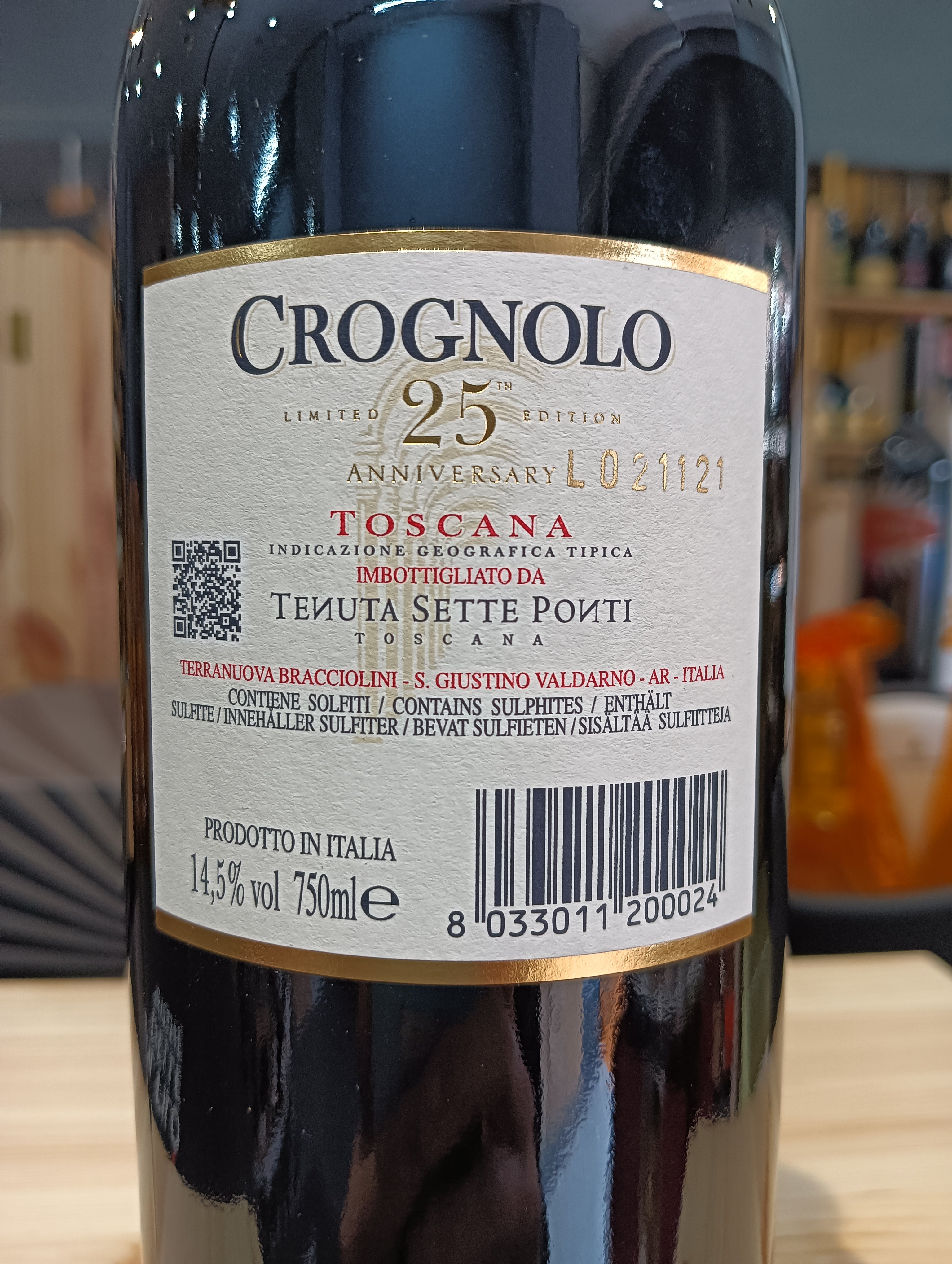 Crognolo 25th Anniversary Limited Edition - Tenuta Sette Ponti