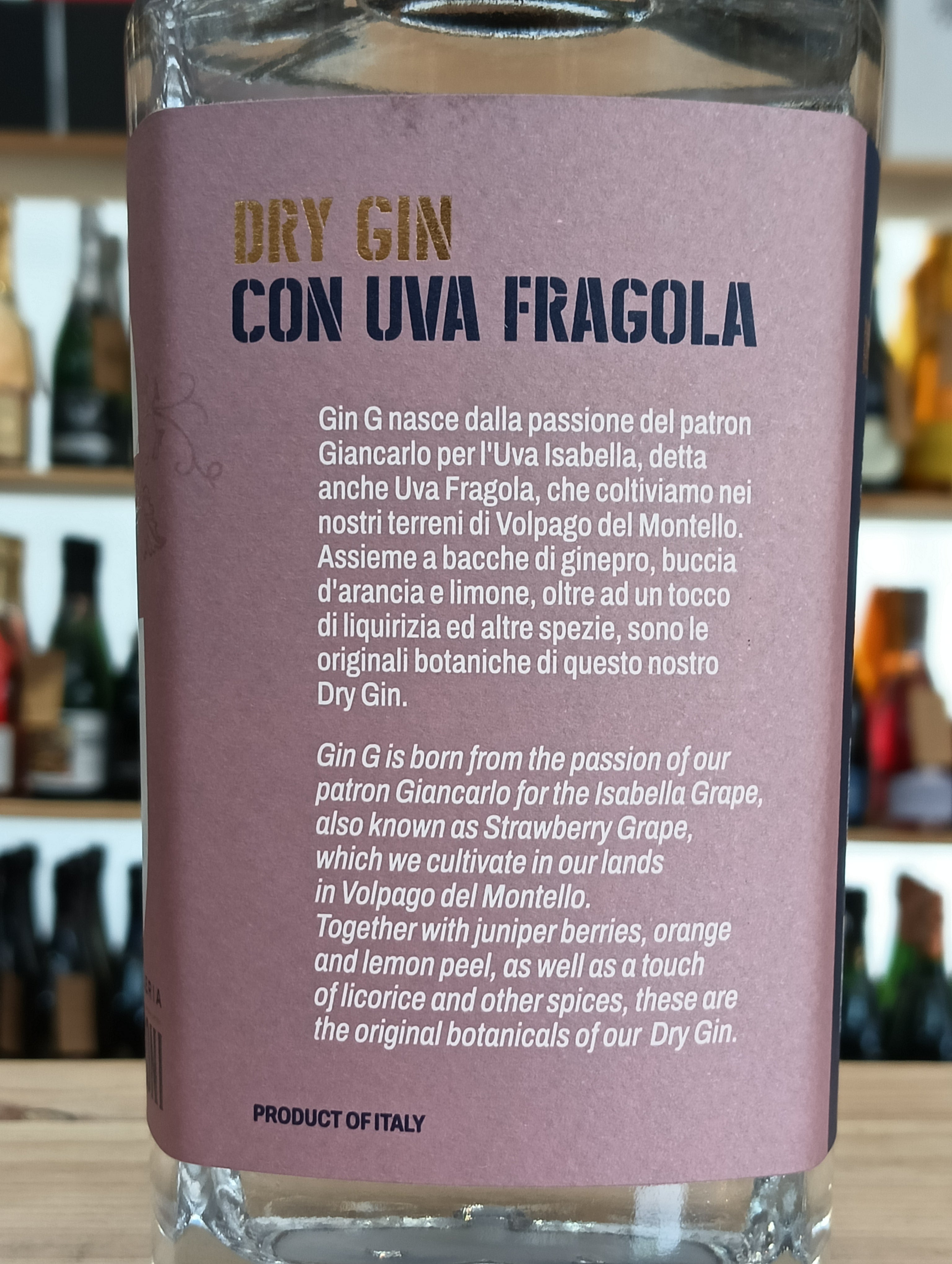 Dry Gin con Uva Fragola - Distilleria Negroni