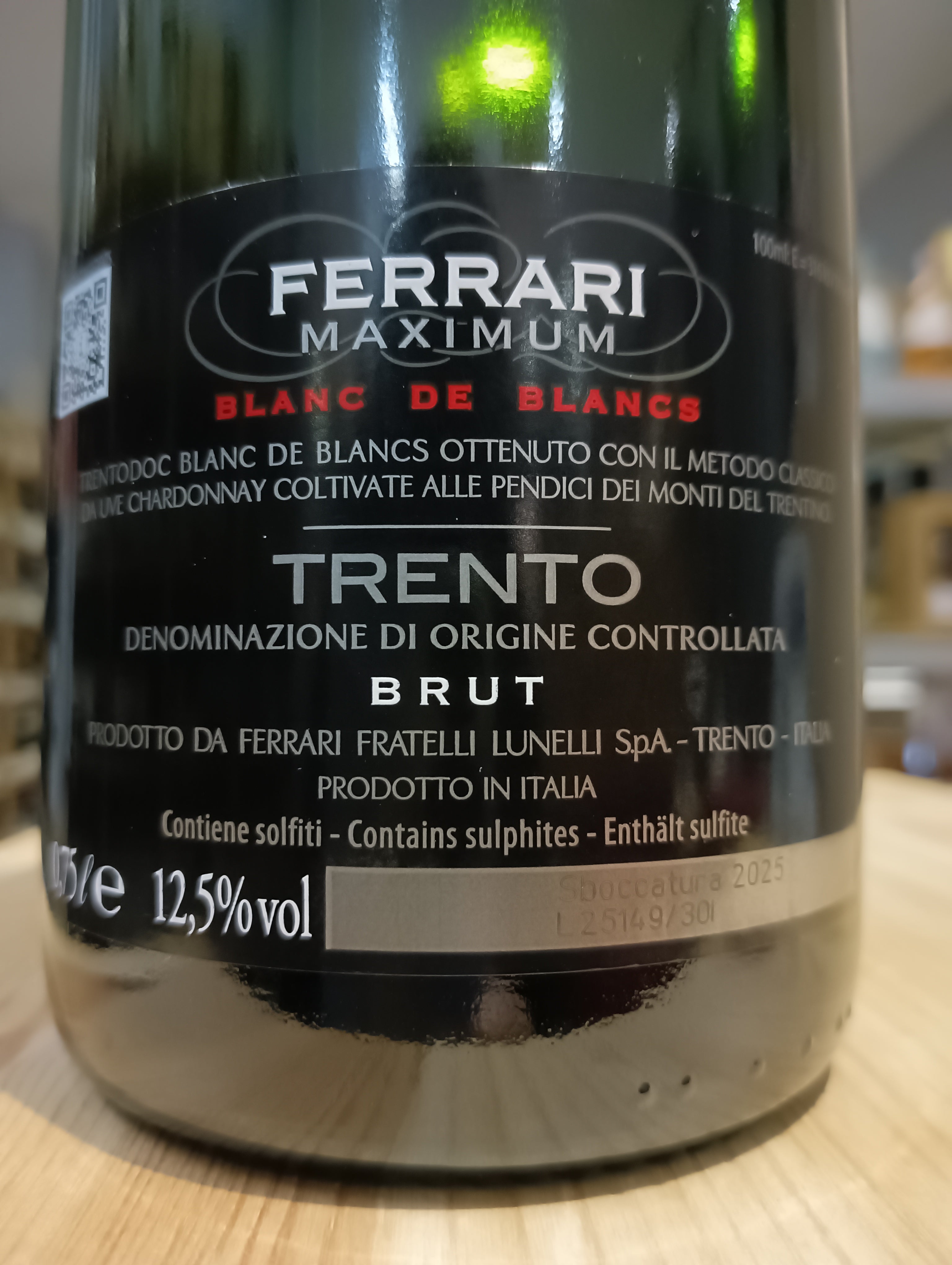 Ferrari Maximum Blanc de Blancs Trento DOC Brut - Con Astuccio
