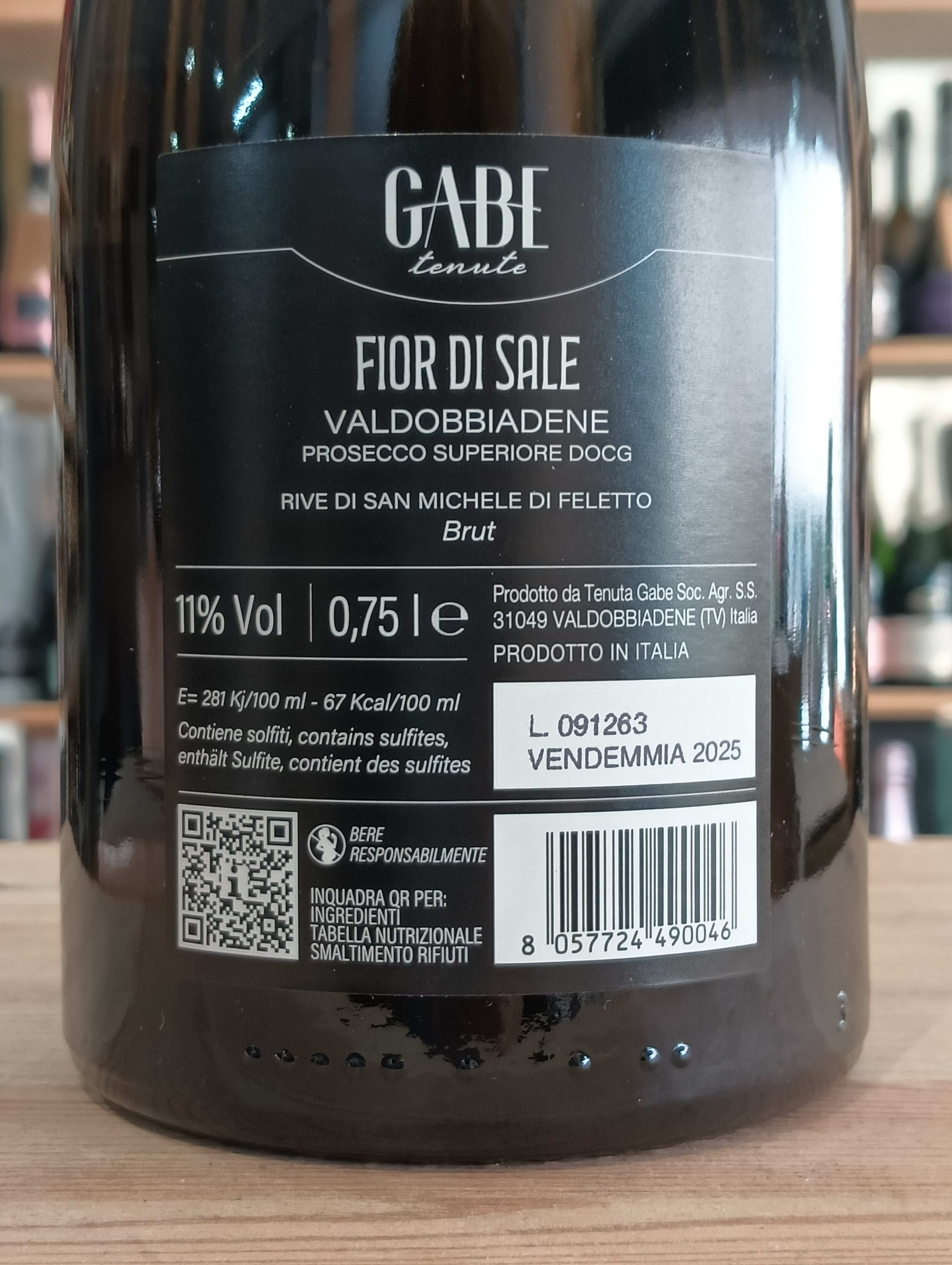 Fior di Sale Prosecco Valdobbiadene Superiore DOCG Brut Rive di San Michele di Feletto - Gabe