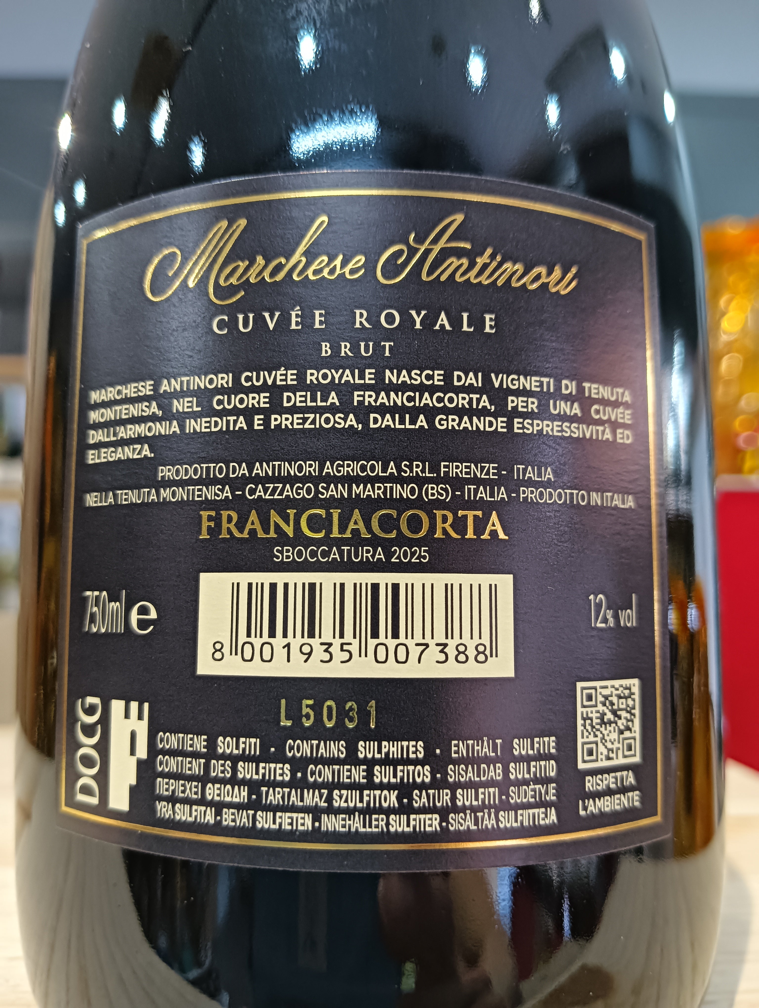 Franciacorta Antinori Cuvée Royale (Sboccatura 2025)