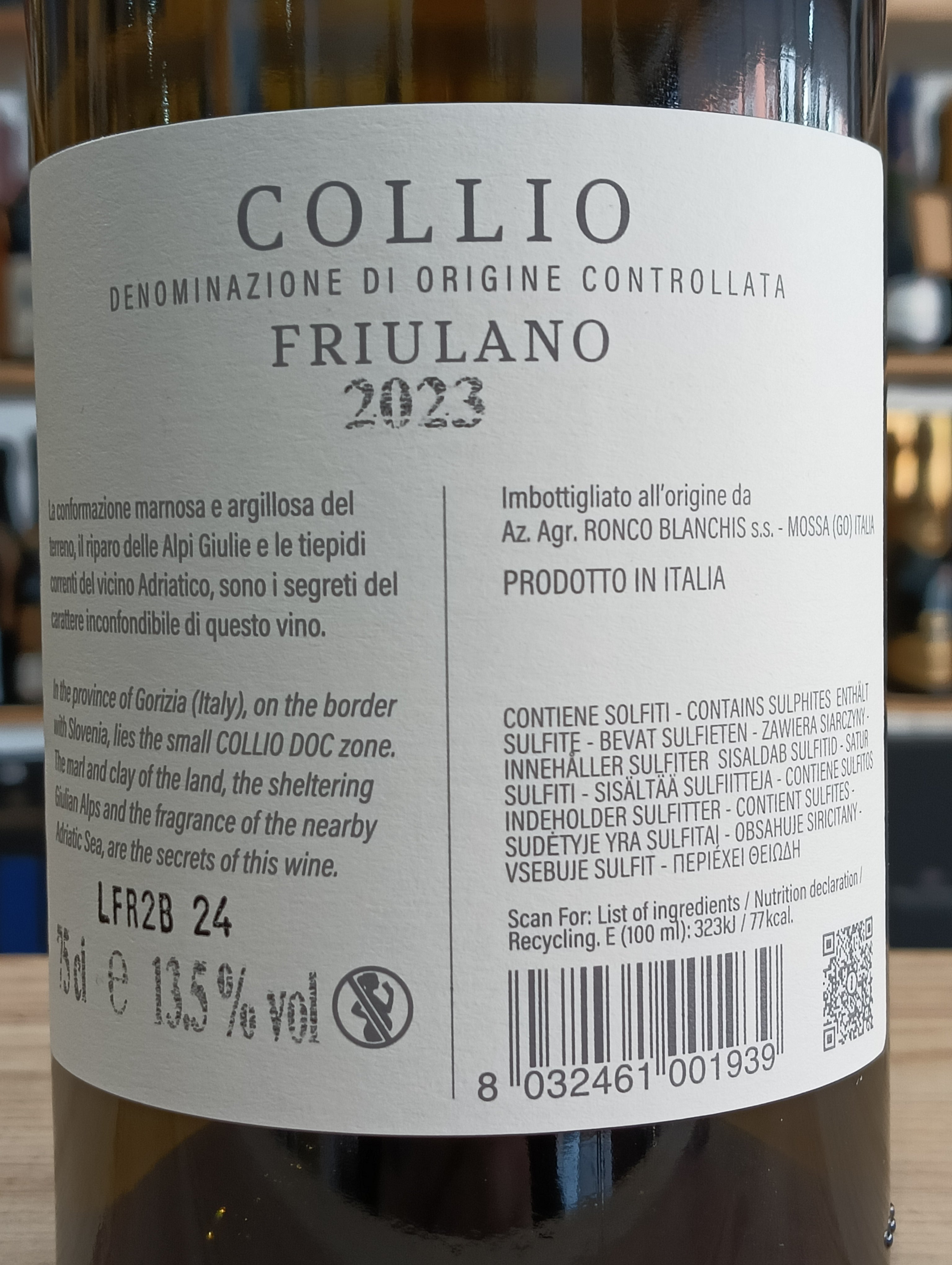 Friulano 2023 Collio DOC - Ronco Blanchis