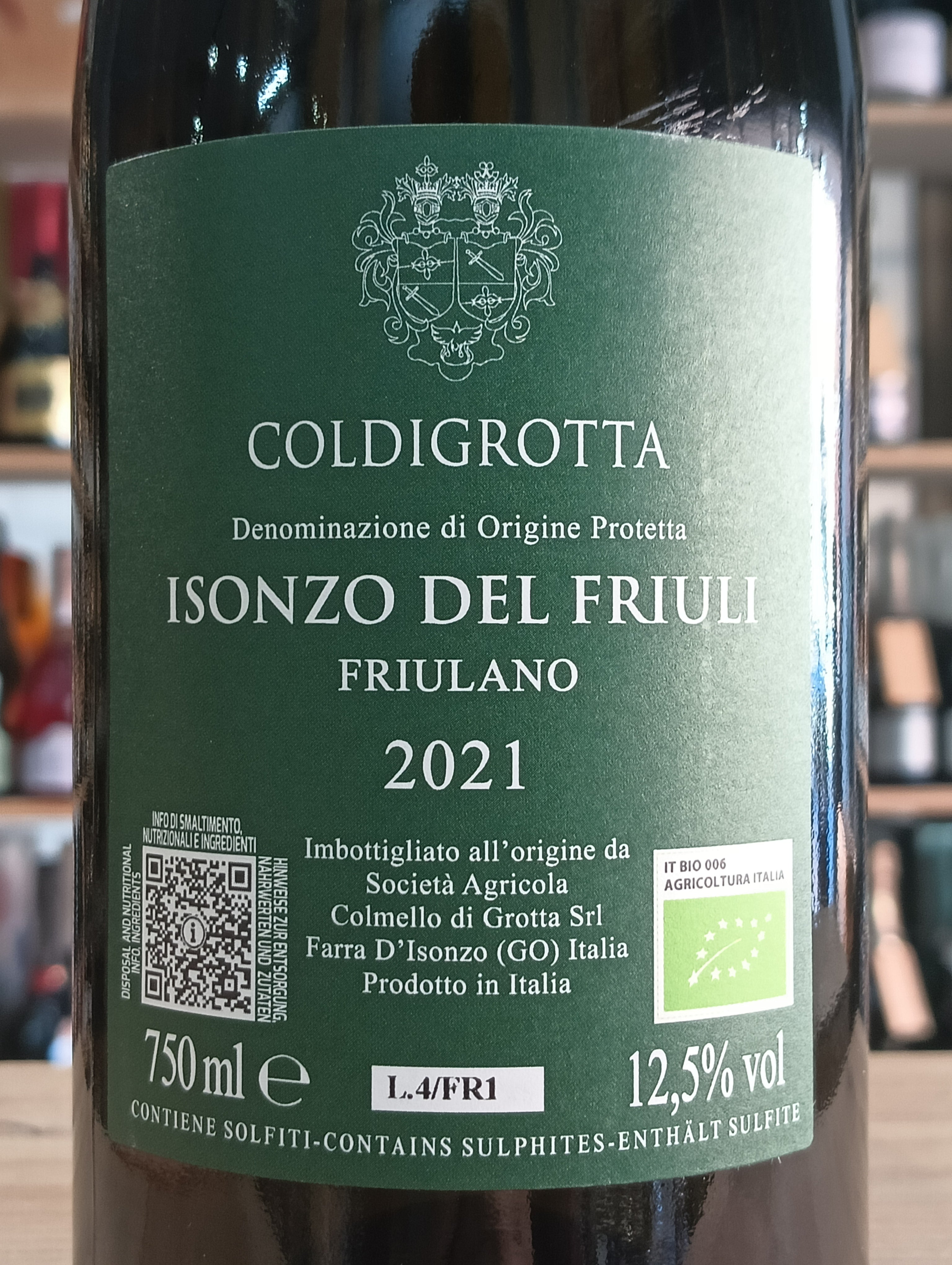Friulano Coldigrotta 2021 Isonzo del Friuli DOP Colmello di Grotta