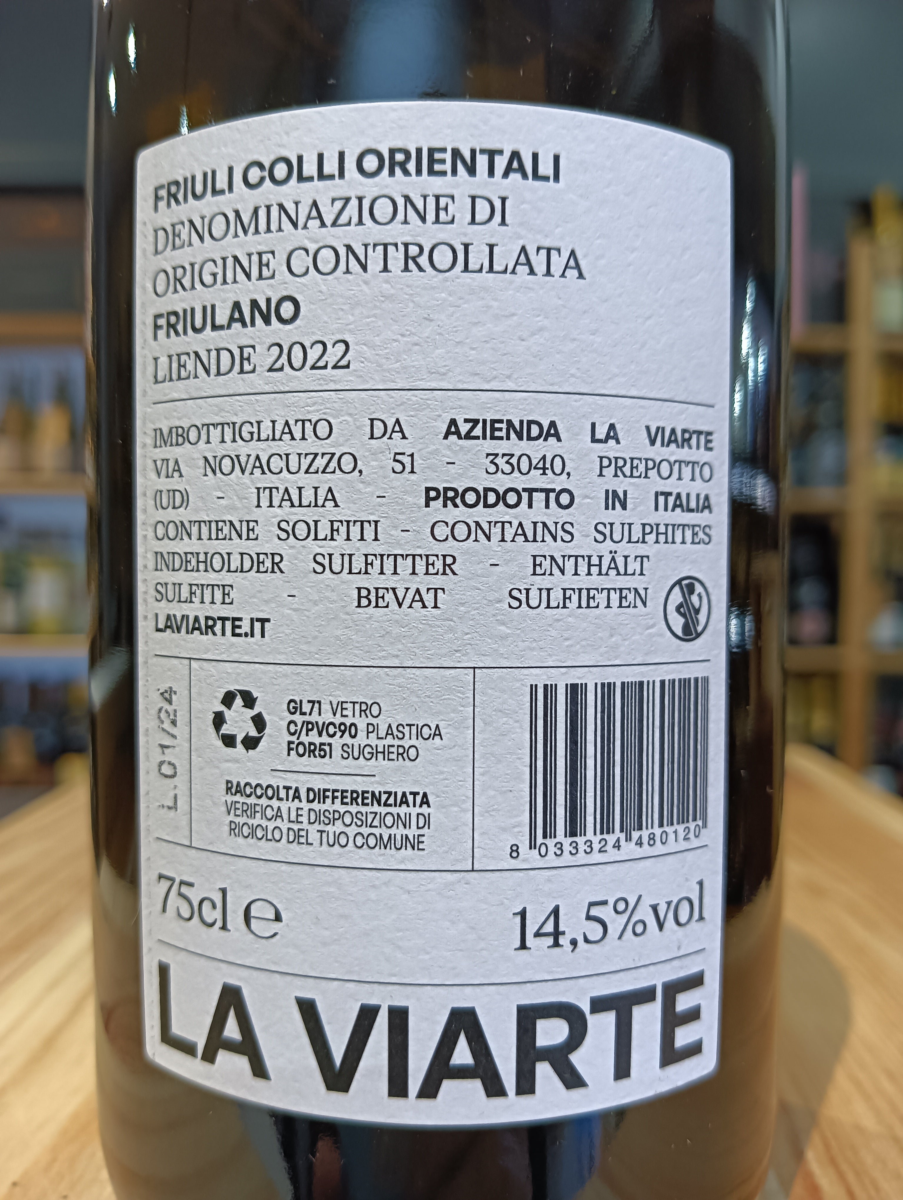 Friulano Liende 2022 La Viarte