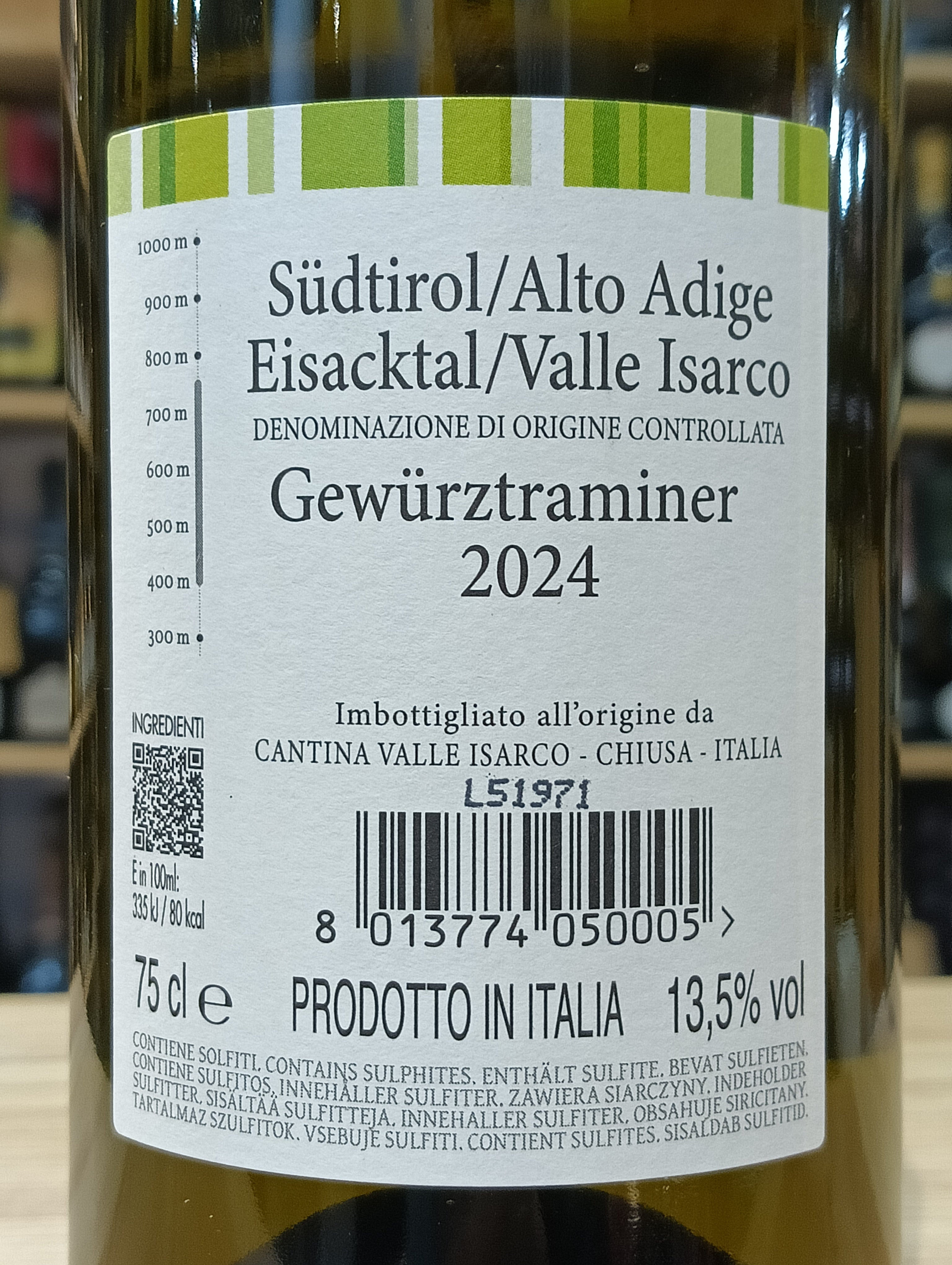 Gewürztraminer 2024 Cantina Valle Isarco DOC Alto Adige