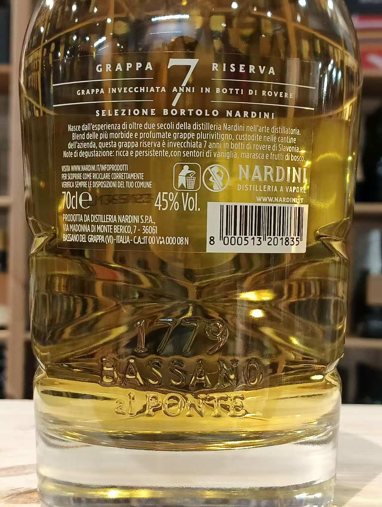 Grappa Riserva 7 anni Selezione Bortolo Nardini (Confezione)