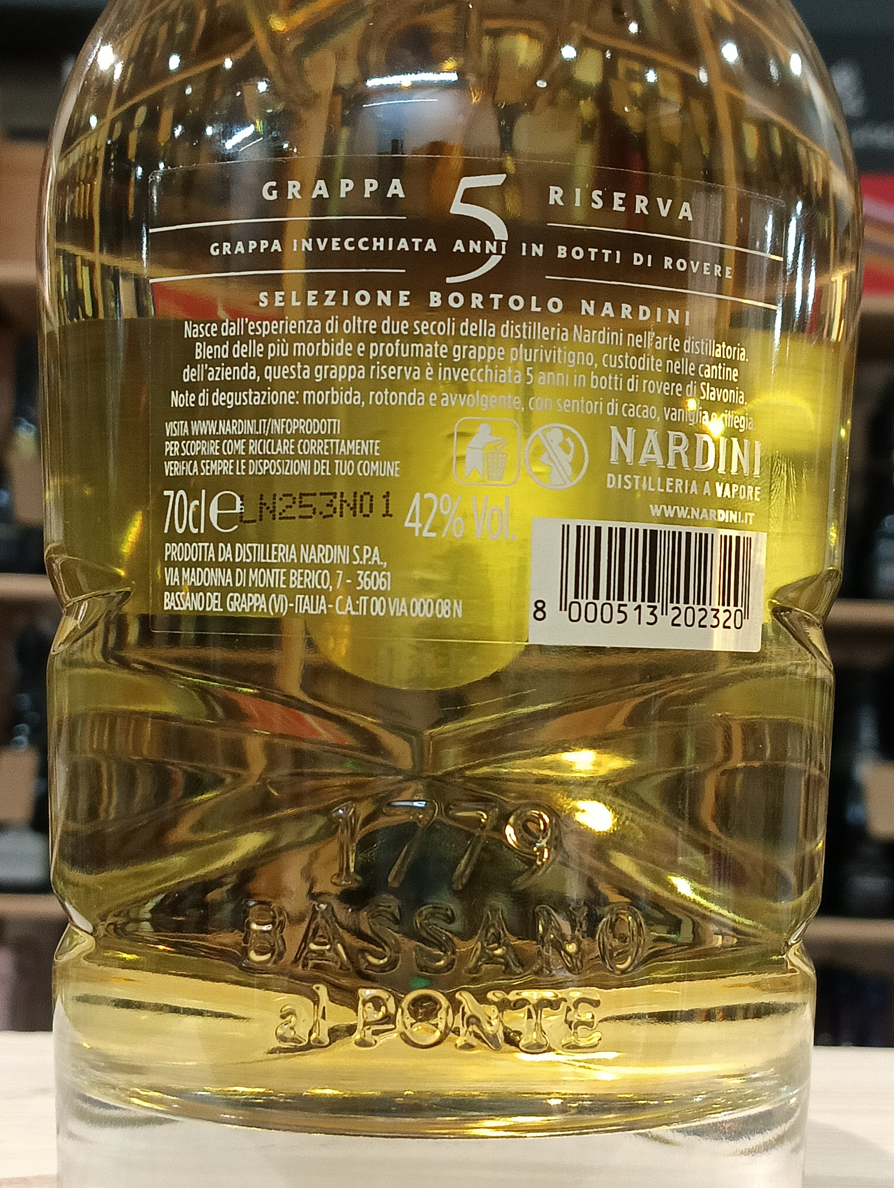 Grappa Riserva Selezione Nardini 5 anni (Confezione)