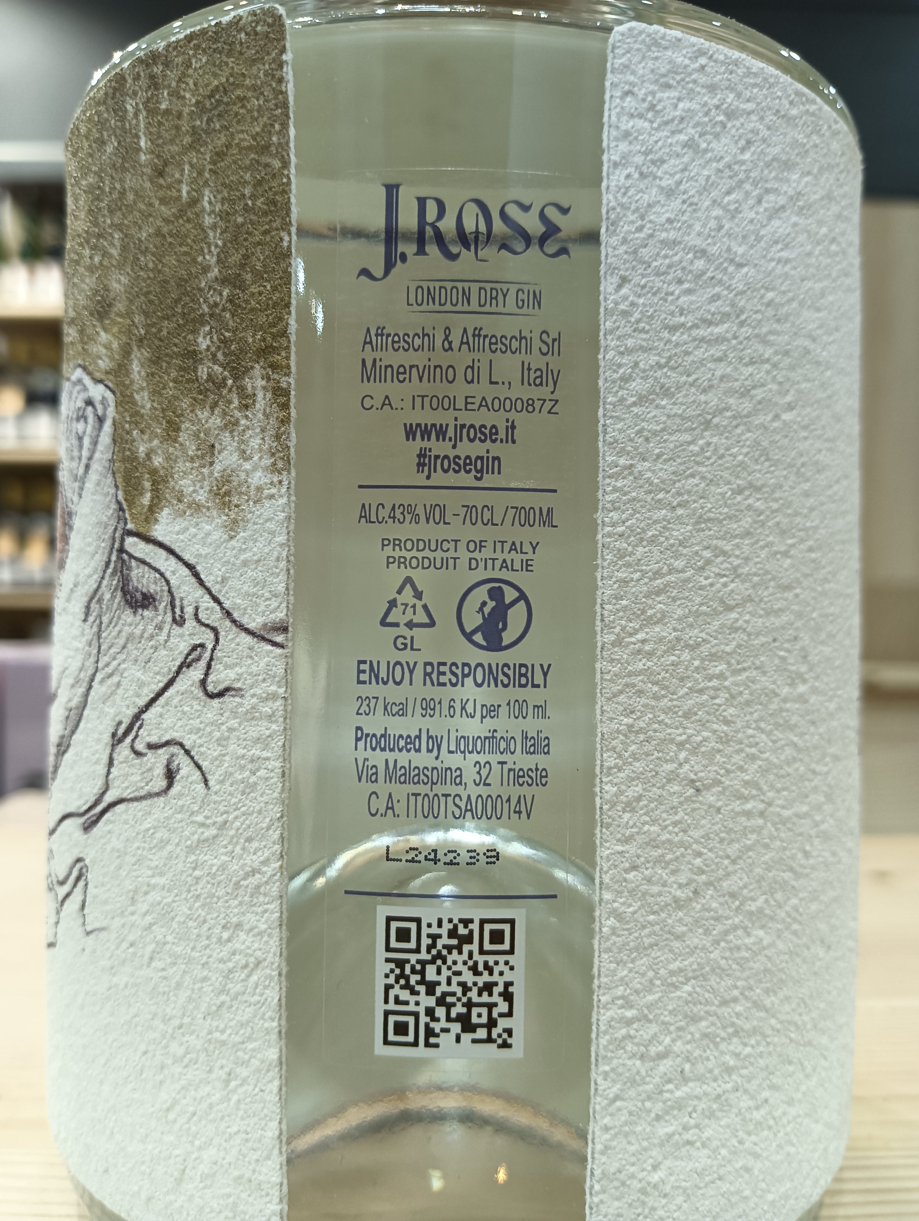 J.Rose London Dry Gin - JR01