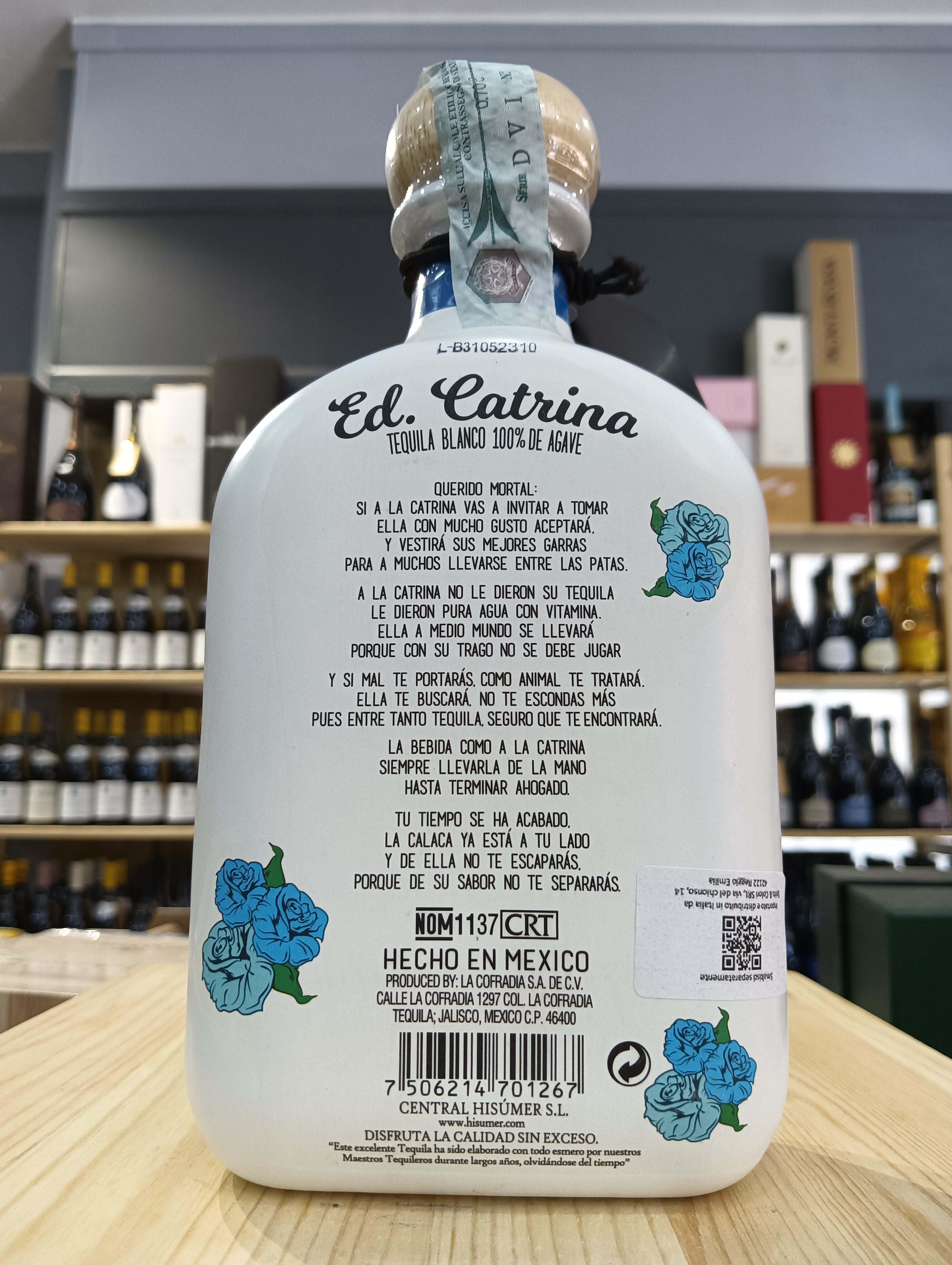 Tequila Blanco Ed. Catrina - La Cofradia