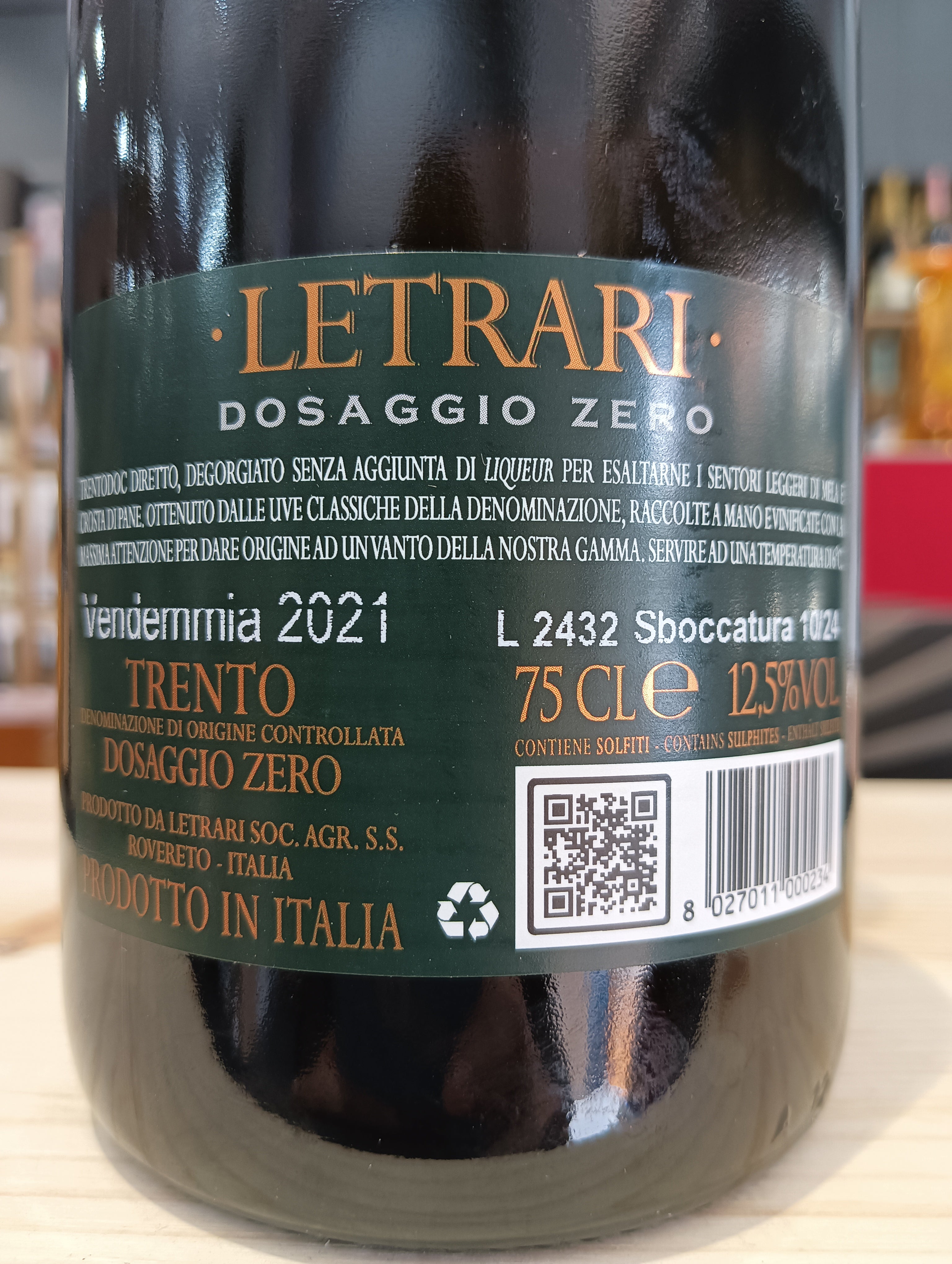 Letrari Dosaggio Zero Trento DOC (Sboccatura 2024)