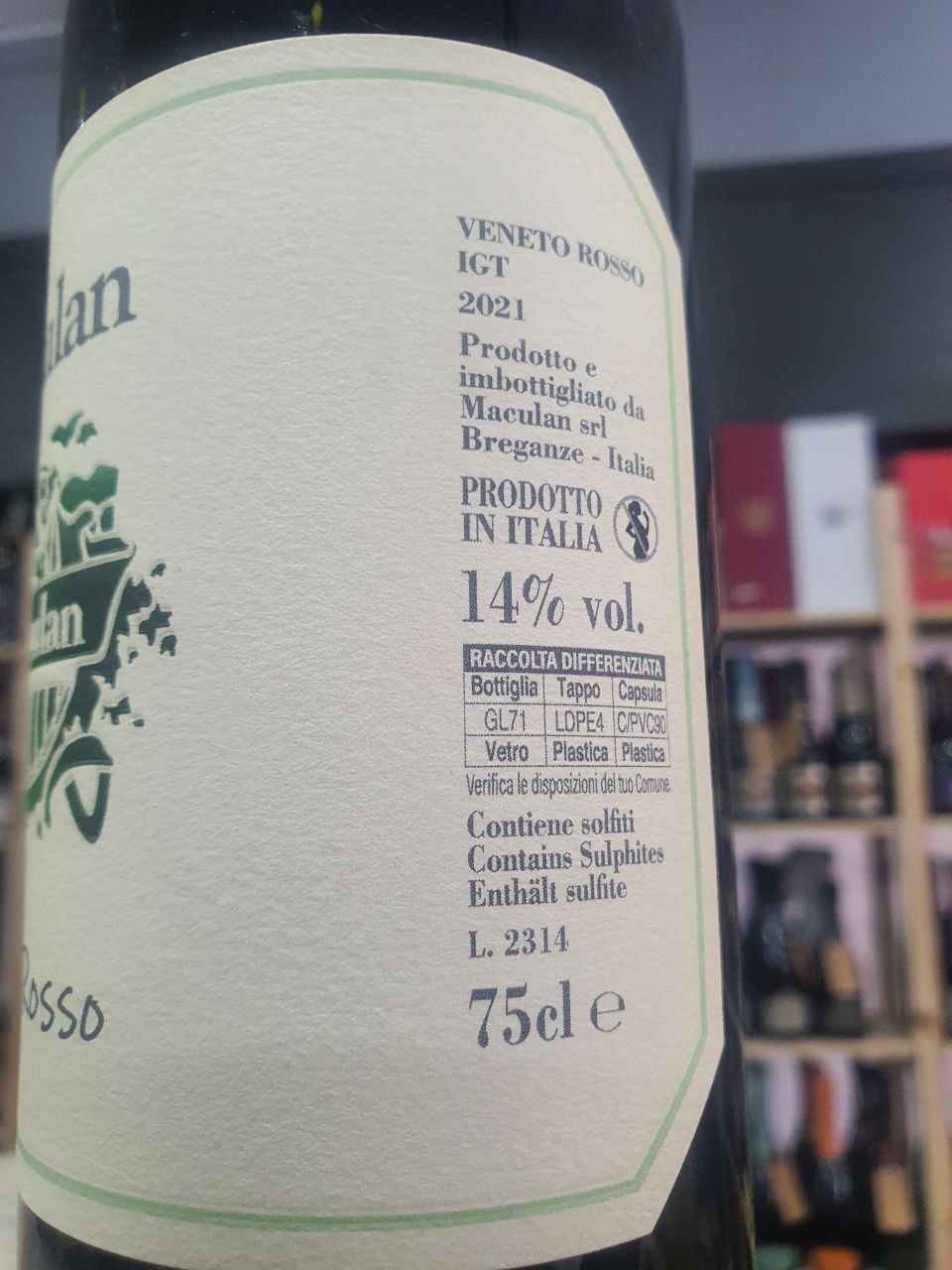 MaWi 2021 Rosso Veneto IGT - Maculan