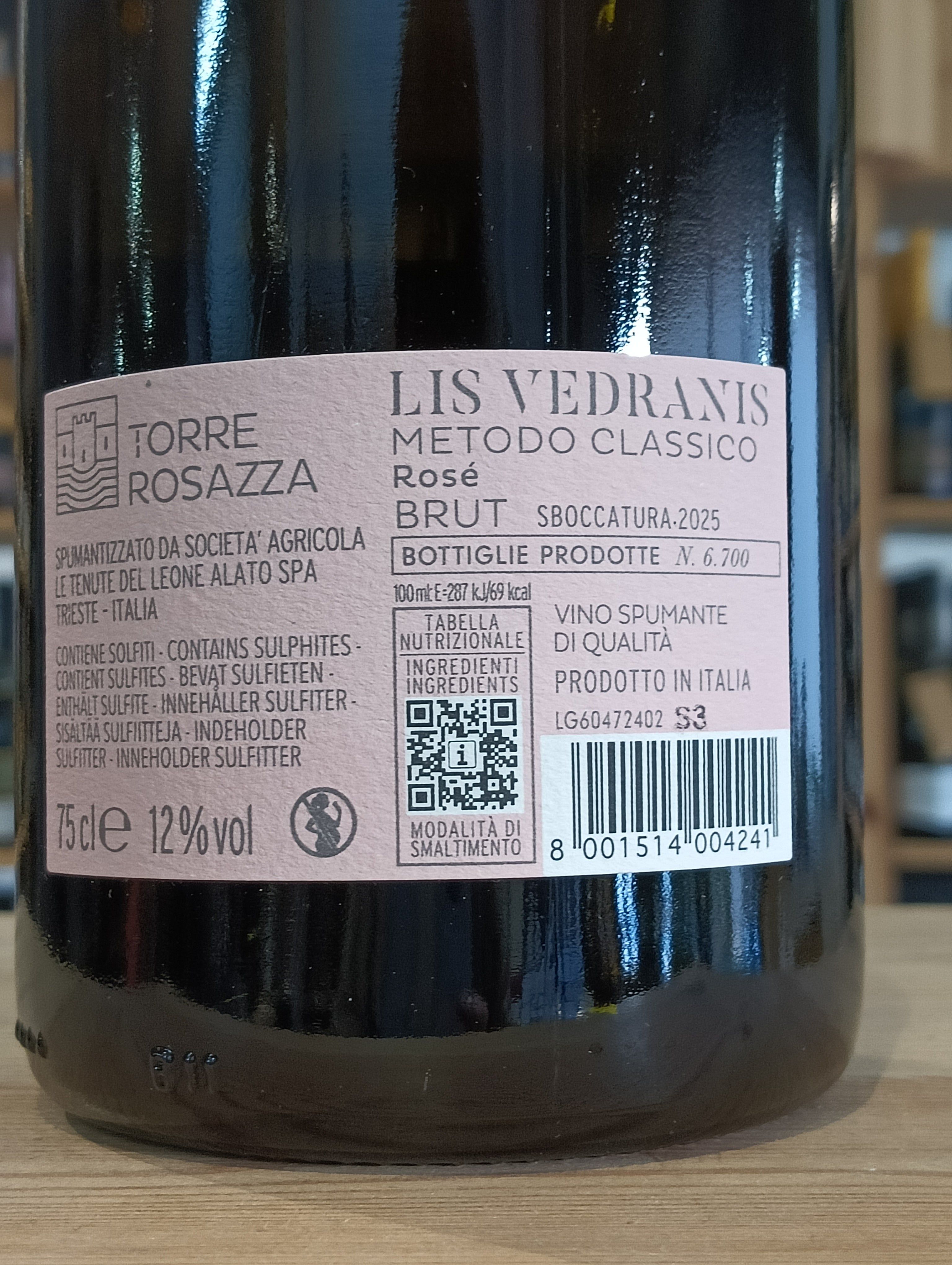 Metodo Classico Rosé Brut Lis Vedranis Torre Rosazza