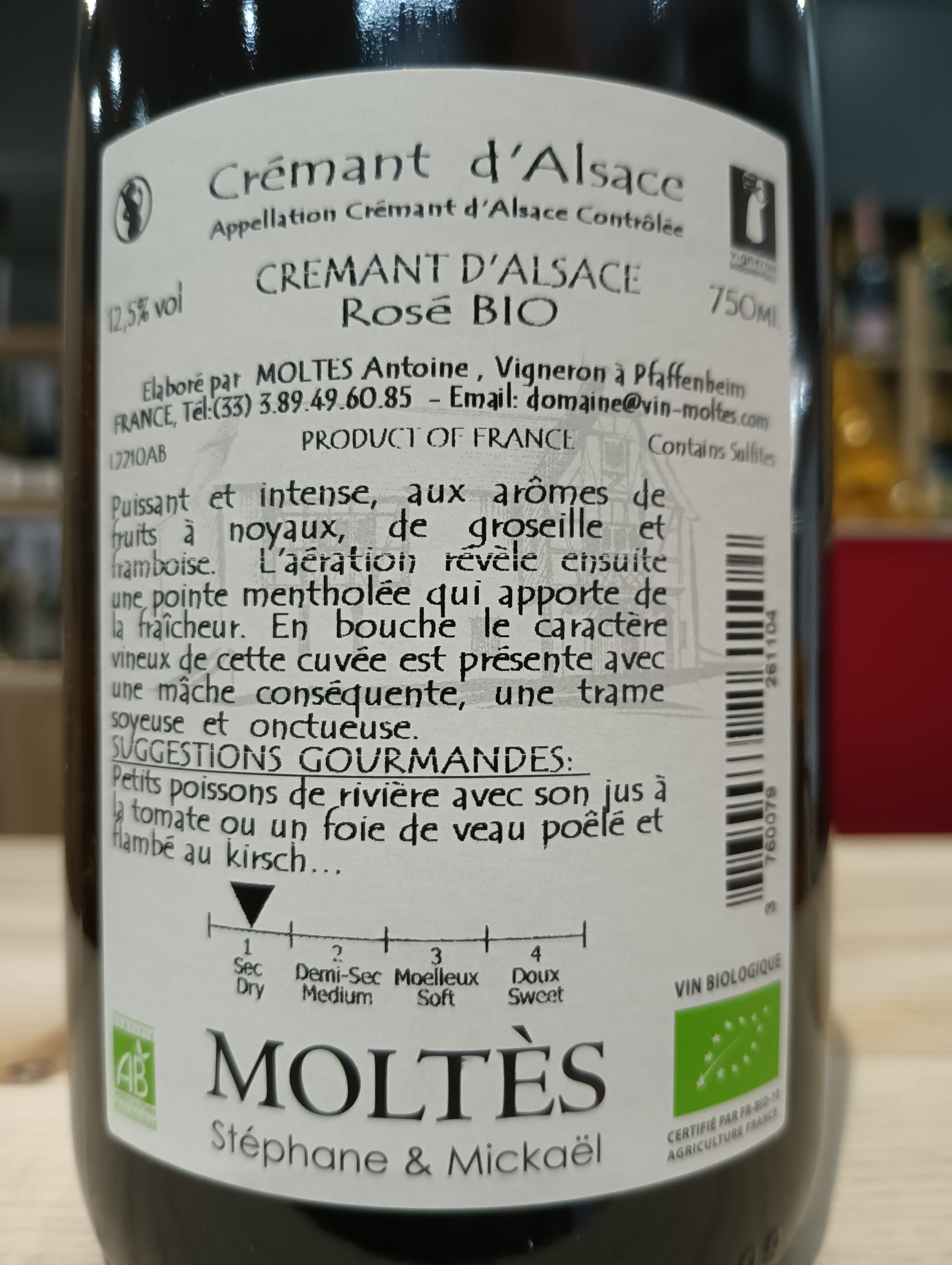 Moltès - Crémant d'Alsace Brut Rosé Bio