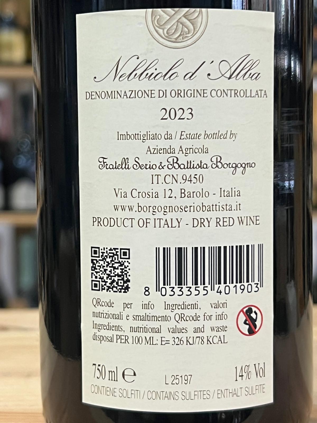 Nebbiolo D'Alba 2023 Fratelli Serio & Battista Borgogno