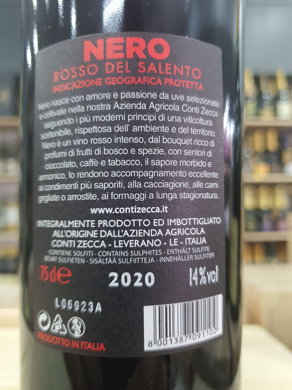 Nero 2020  Salento Rosso IGP - Conti Zecca