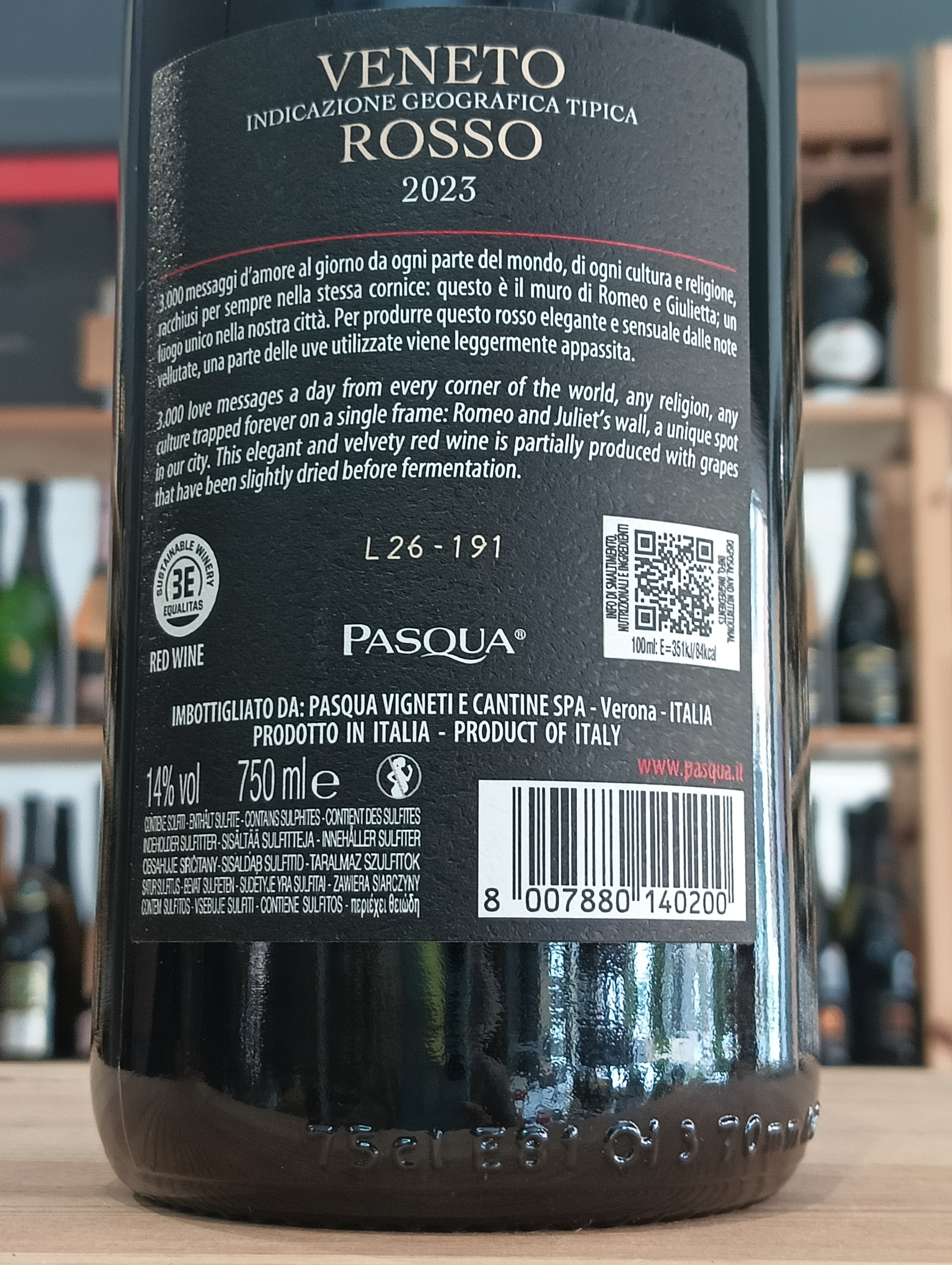 PassioneSentimento 2023 Rosso Veneto IGT Pasqua