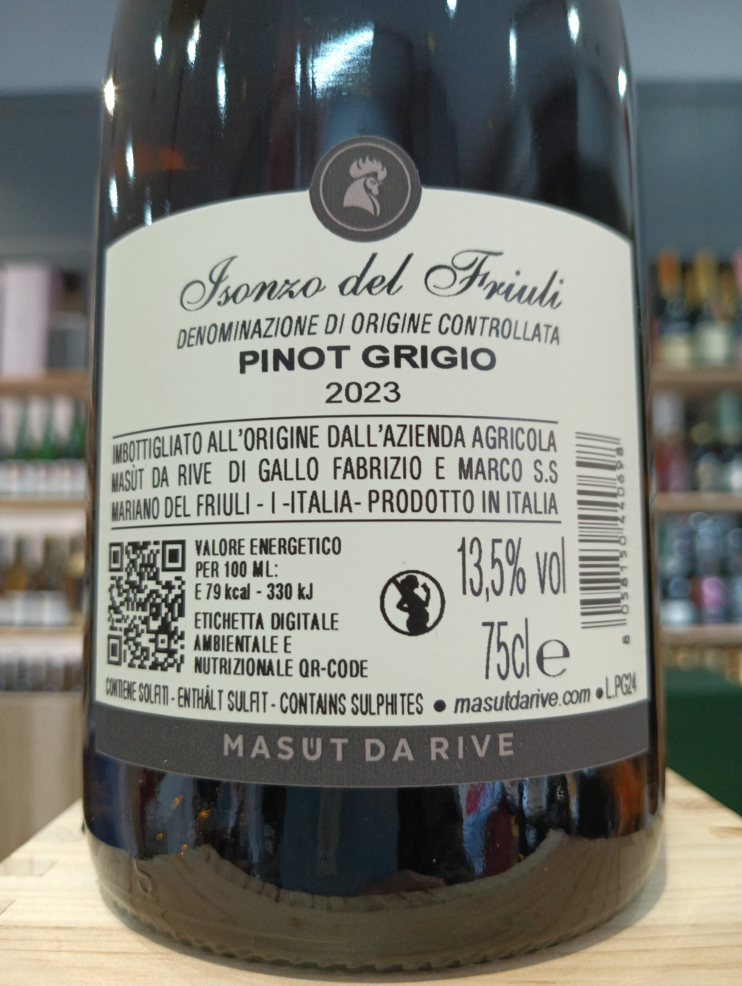 Pinot Grigio Masut Da Rive 2023 - Isonzo Del Friuli DOC