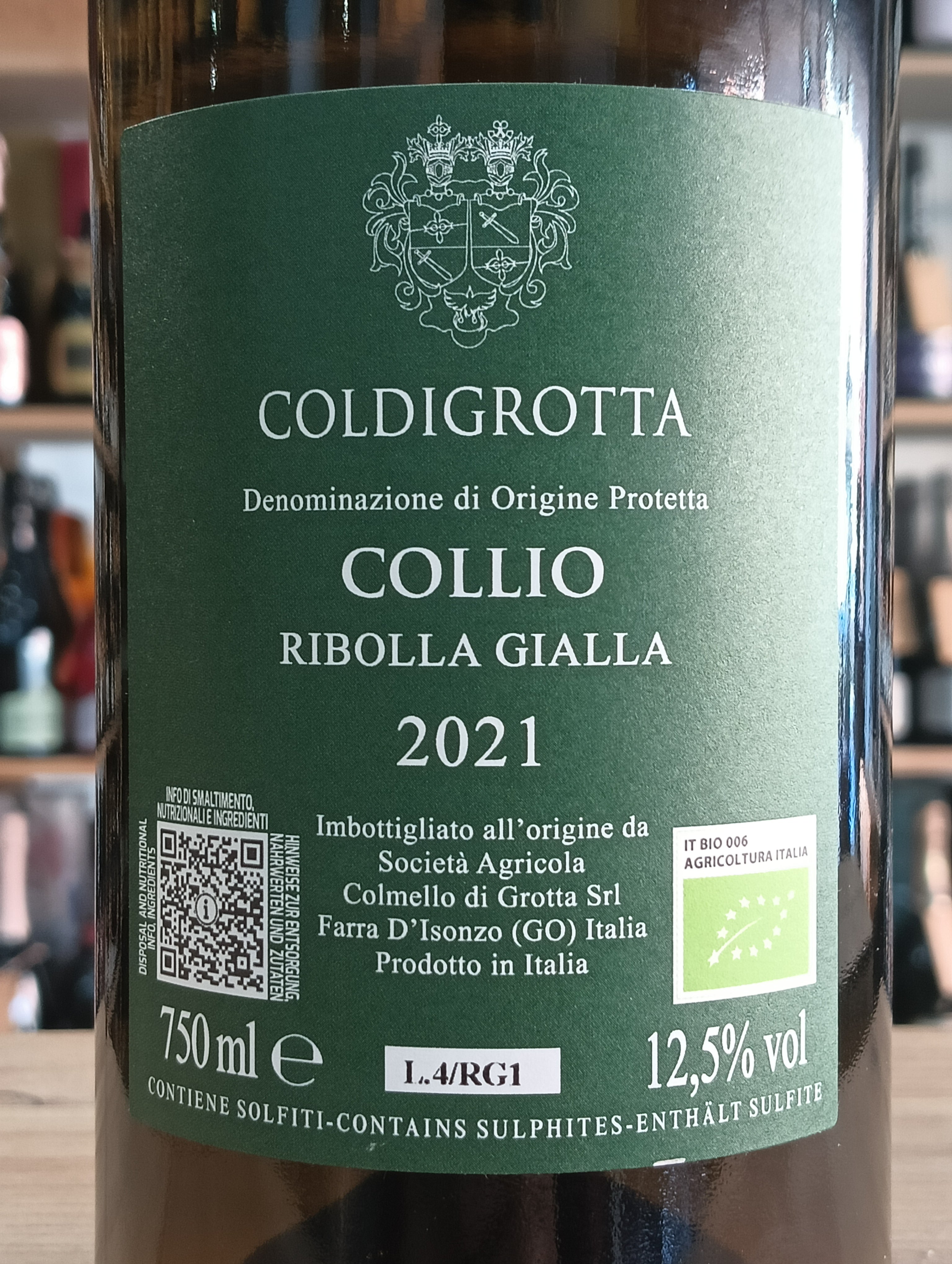 Ribolla Gialla Coldigrotta 2021 Collio DOP Colmello di Grotta