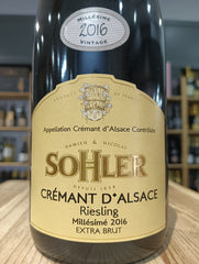 Riesling Crémant d'Alsace Millesimé 2016 Sohler