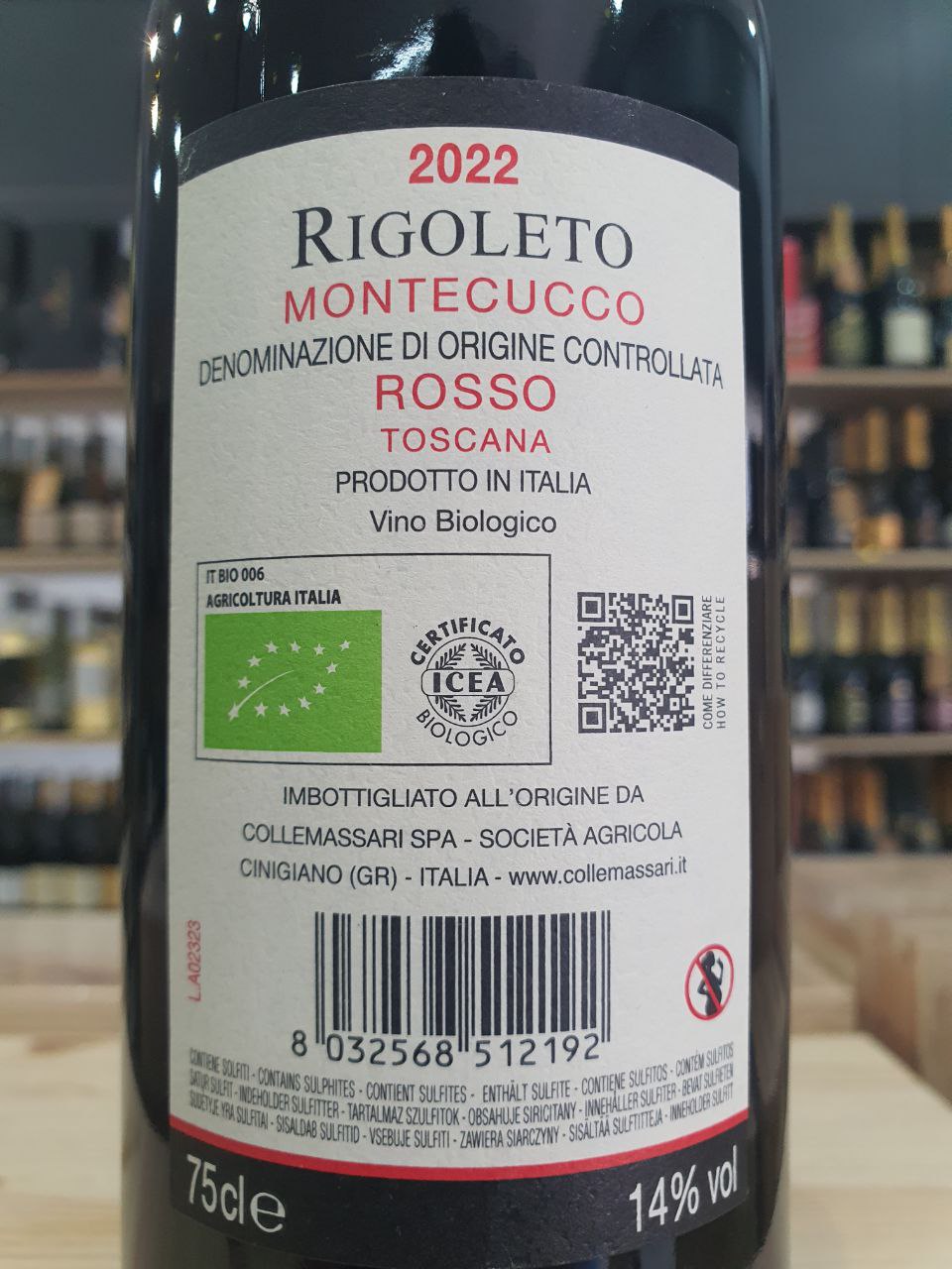 Rigoleto Montecucco Rosso 2022 Castello ColleMassari