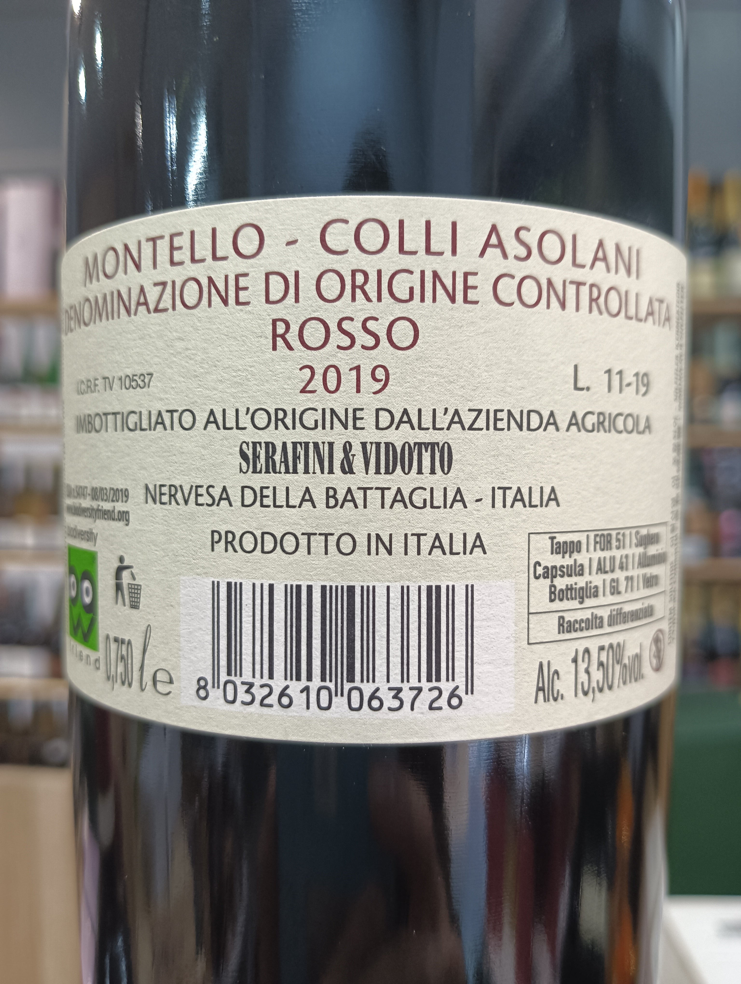 Rosso dell'Abazia 2019 Serafini e Vidotto