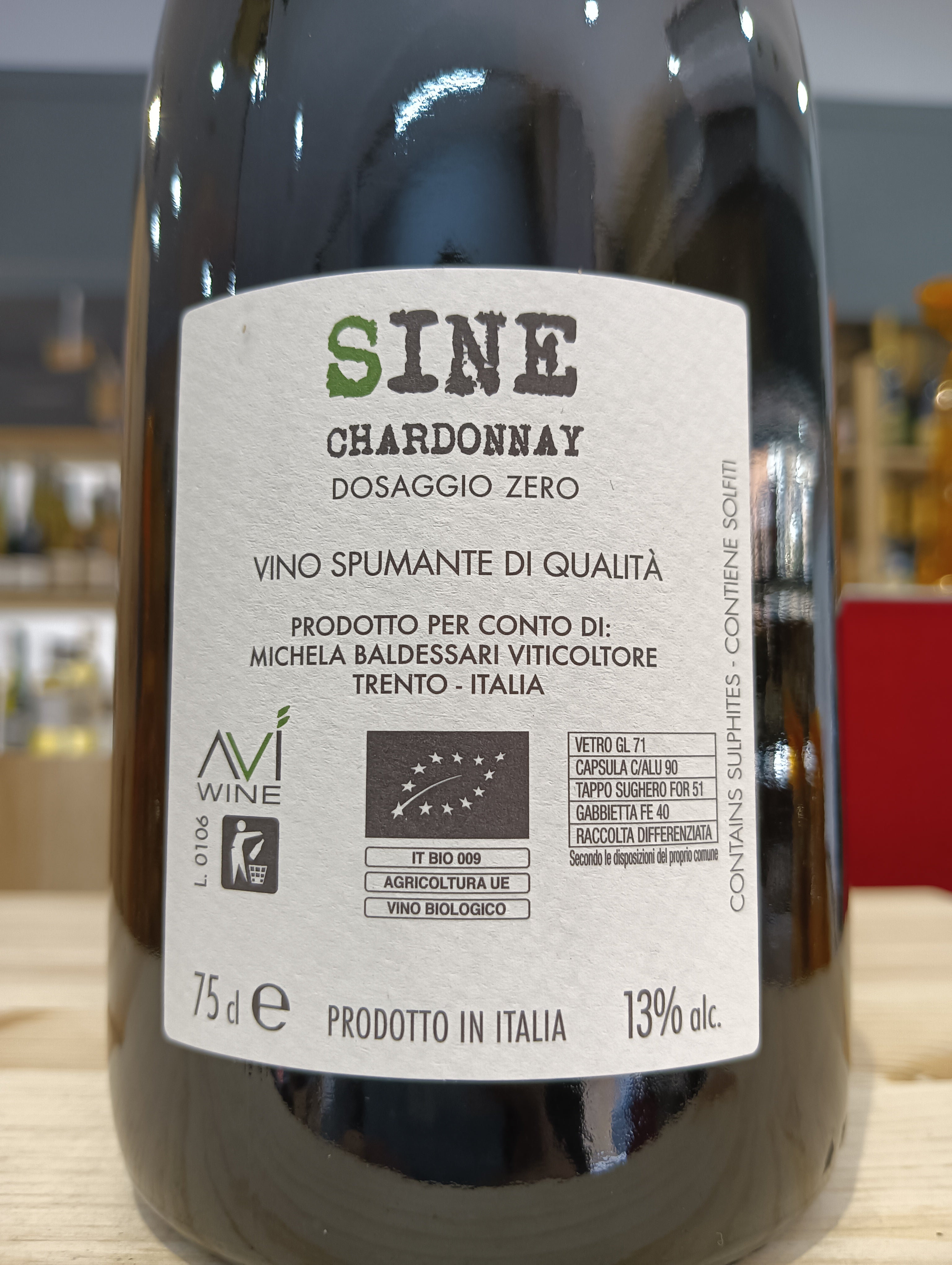 Sine Chardonnay Metodo Classico Dosaggio Zero - Baldessari