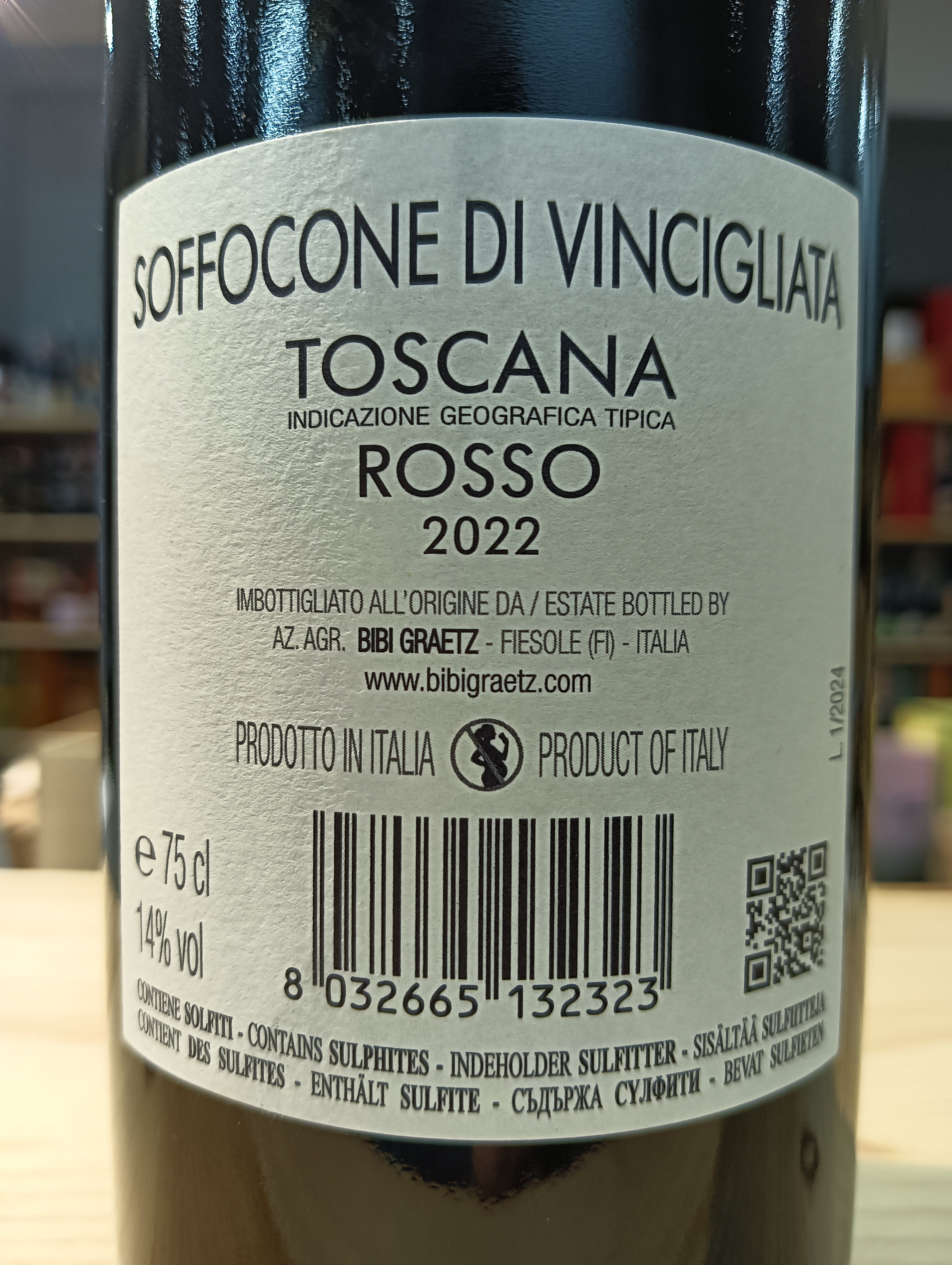 Rosso Toscana IGT "Soffocone di Vincigliata" Bibi Graetz 2022