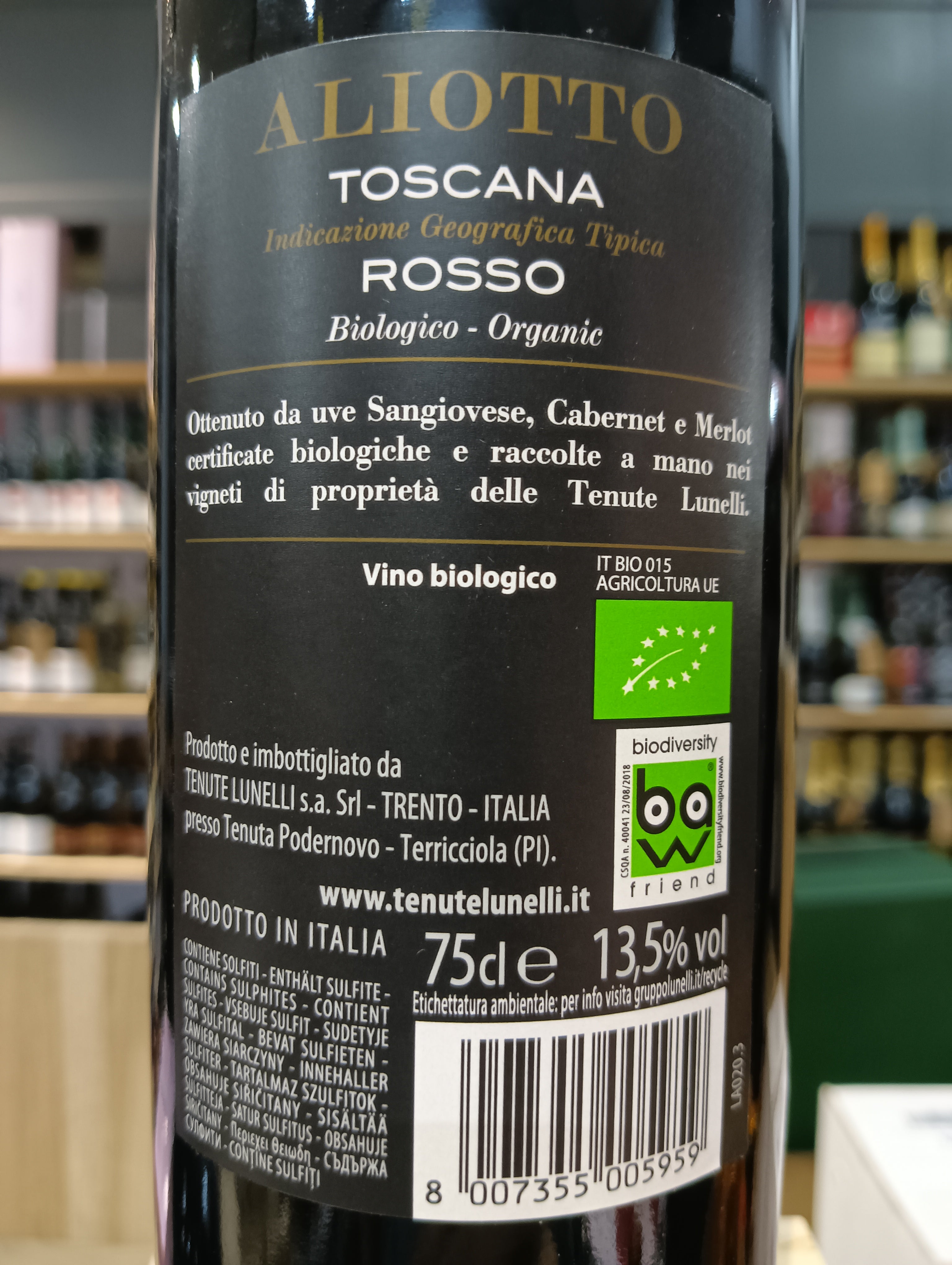 Toscana Rosso IGT Aliotto 2021 - Tenute Lunelli