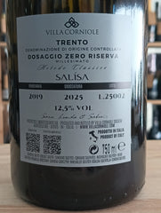 TrentoDOC Salisa Dosaggio Zero Riserva 2019 Villa Corniole