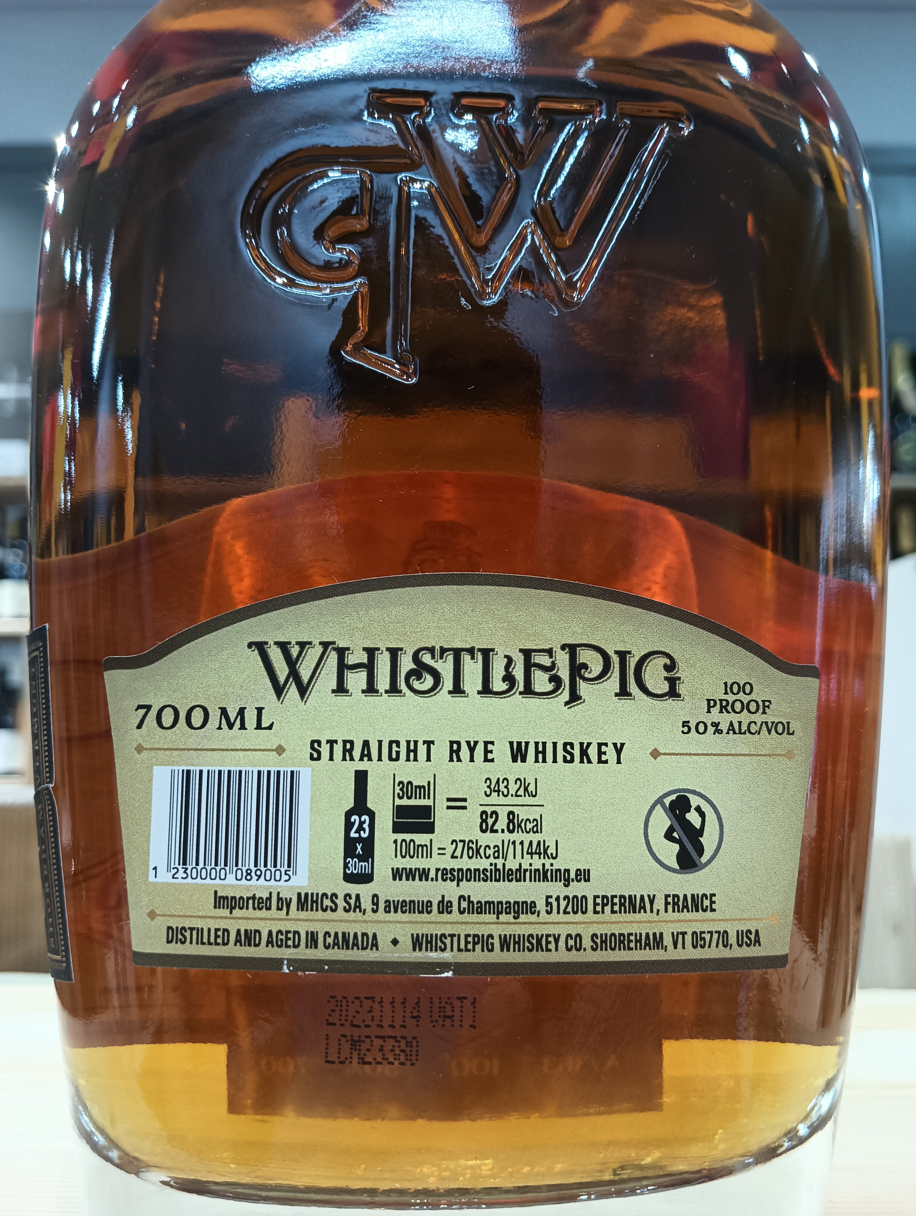WhistlePig 10 Years Old Rye Whiskey - Astucciato