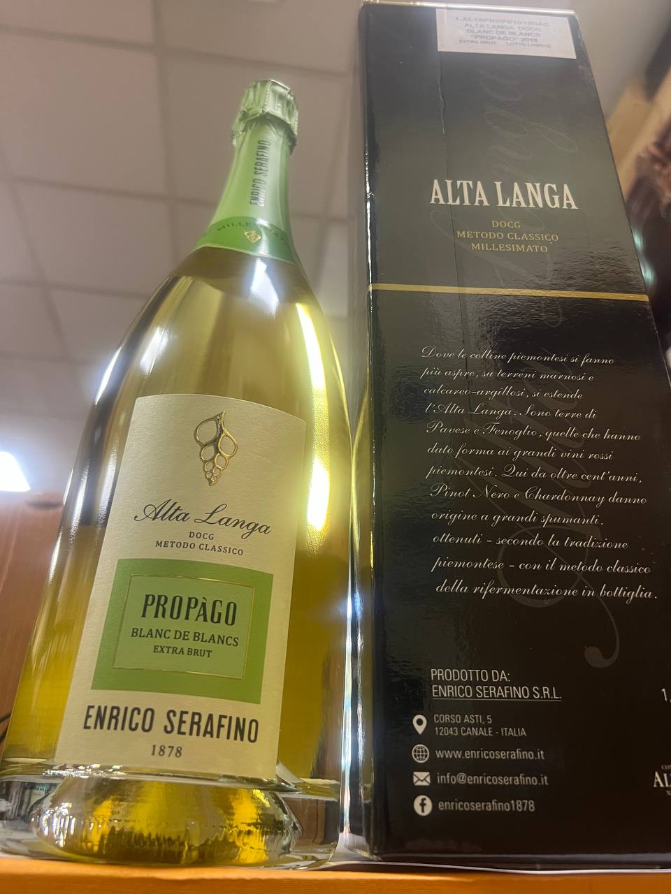 Alta Langa Blanc de Blancs Propagò Magnum Enrico Serafino 2018