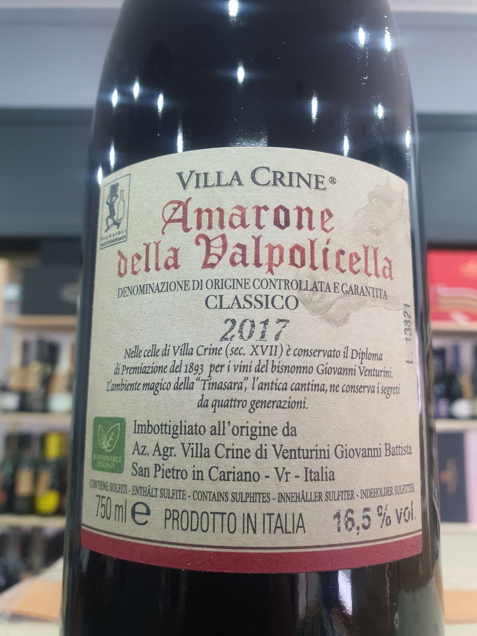 Amarone Della Valpolicella Classico 2017 Villa Crine