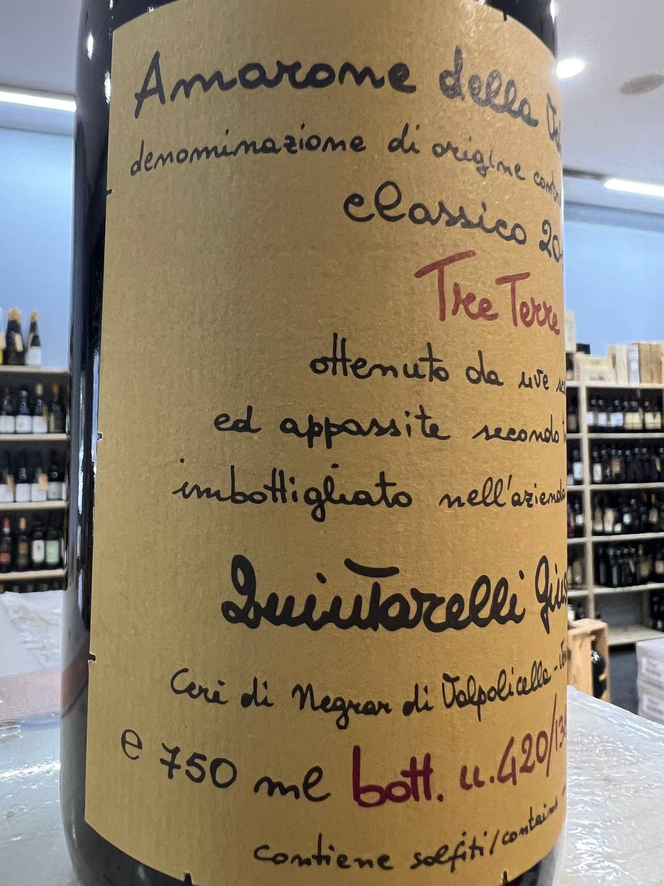 Amarone Classico Tre Terre Quintarelli 2013